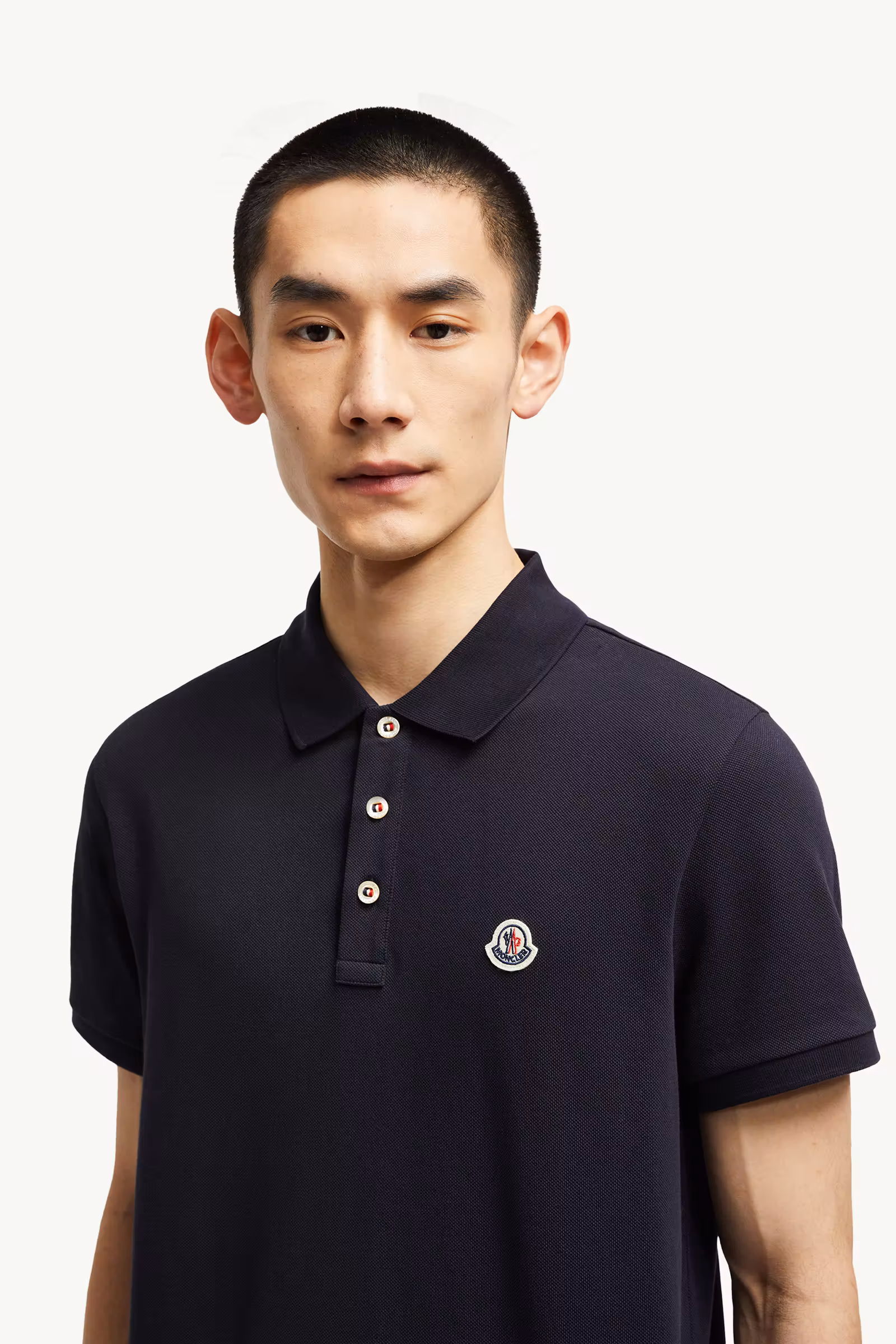 Logo Patch Cotton Polo Shirt