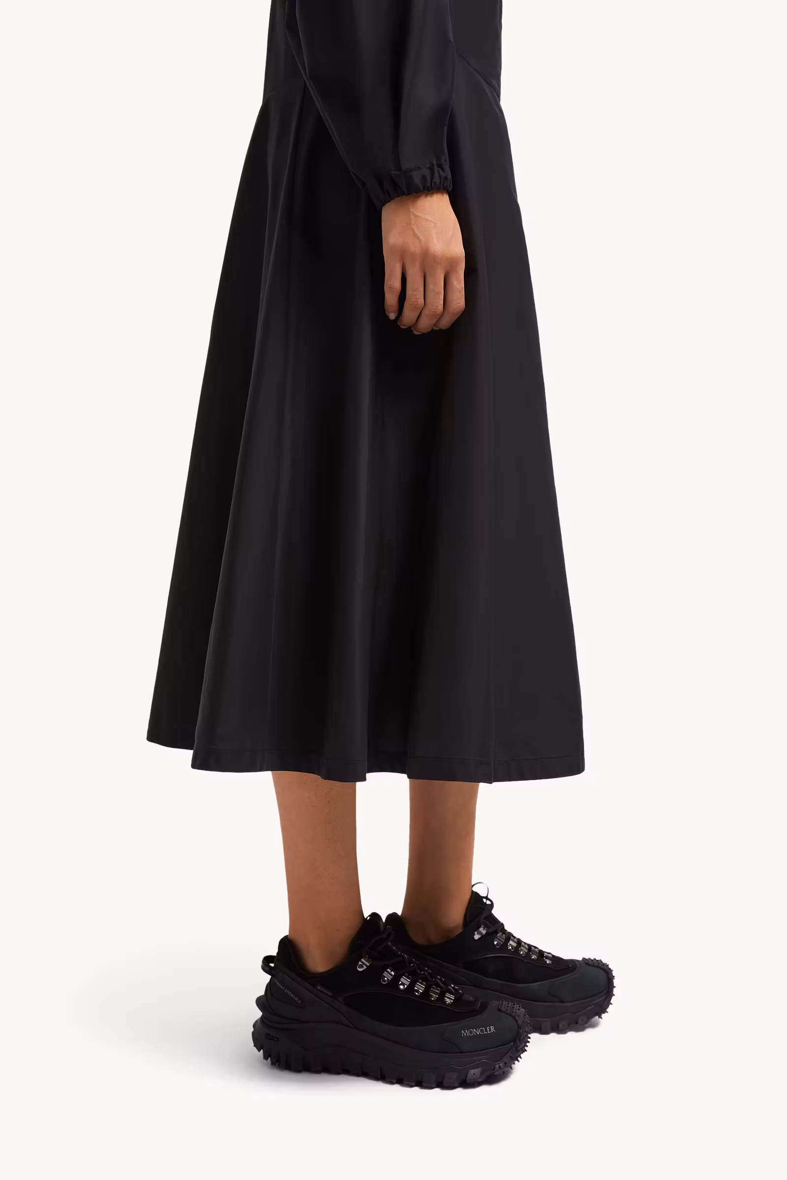 Turtleneck Cotton Midi Dress