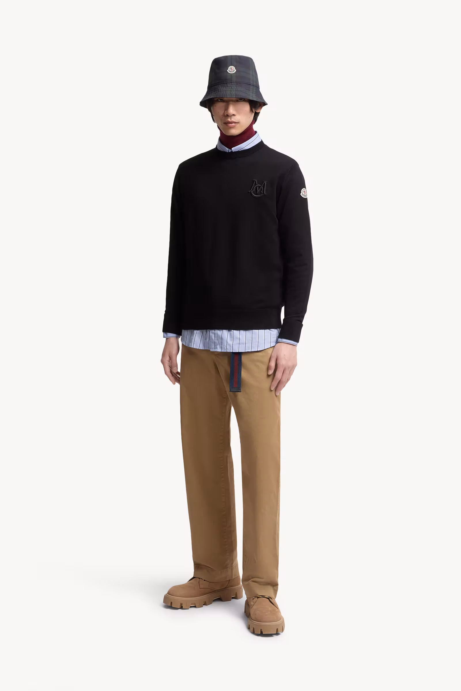 Embroidered Monogram Cotton Sweater