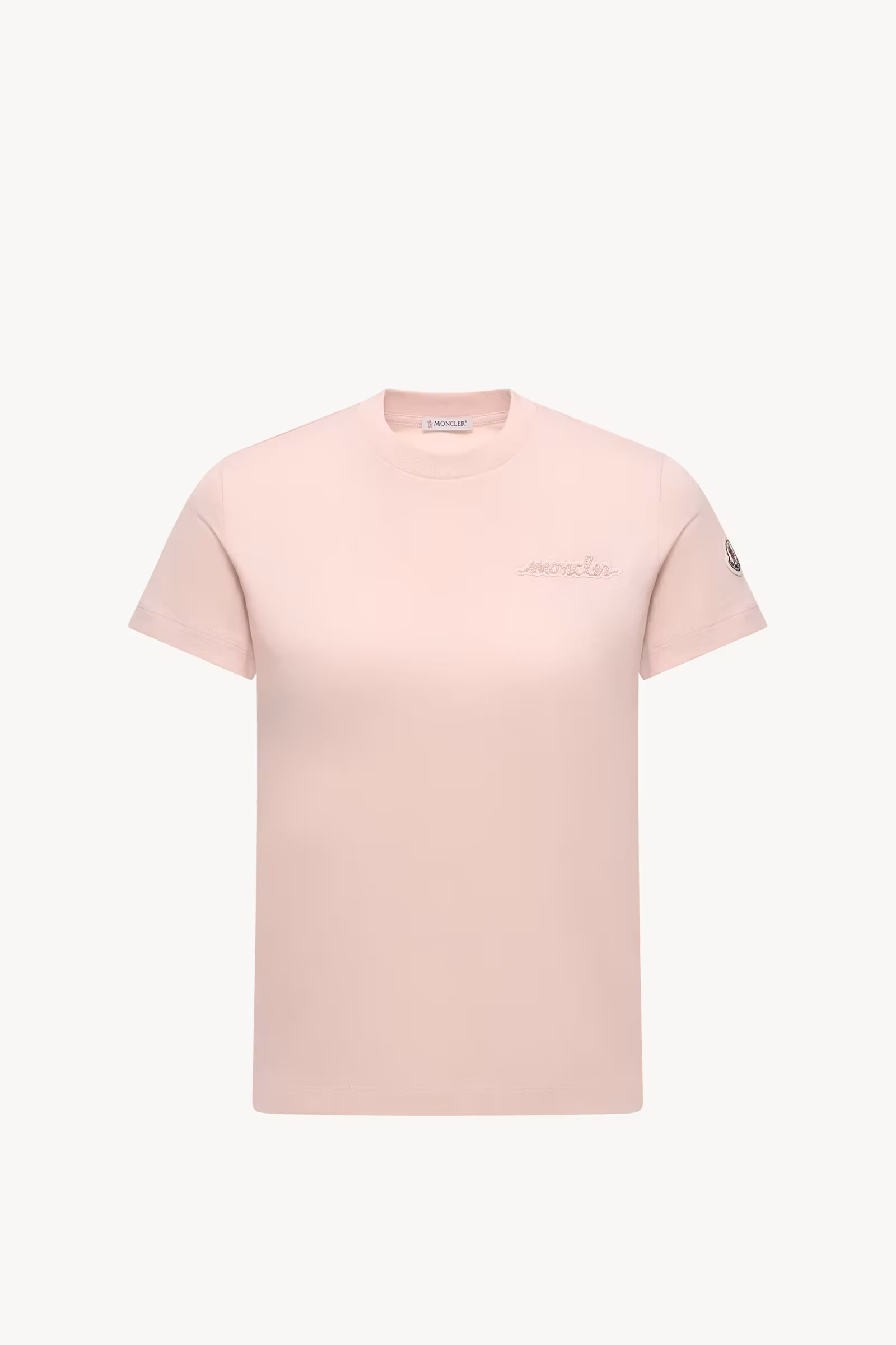 Beaded Logo Cotton T-Shirt
