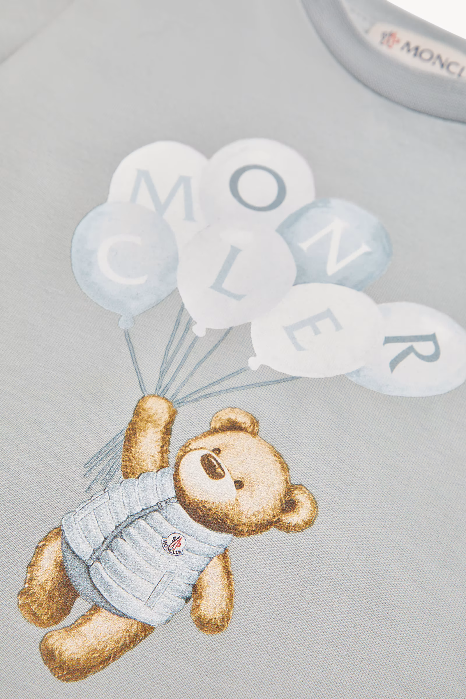 Teddy Bear Motif Cotton T-Shirt