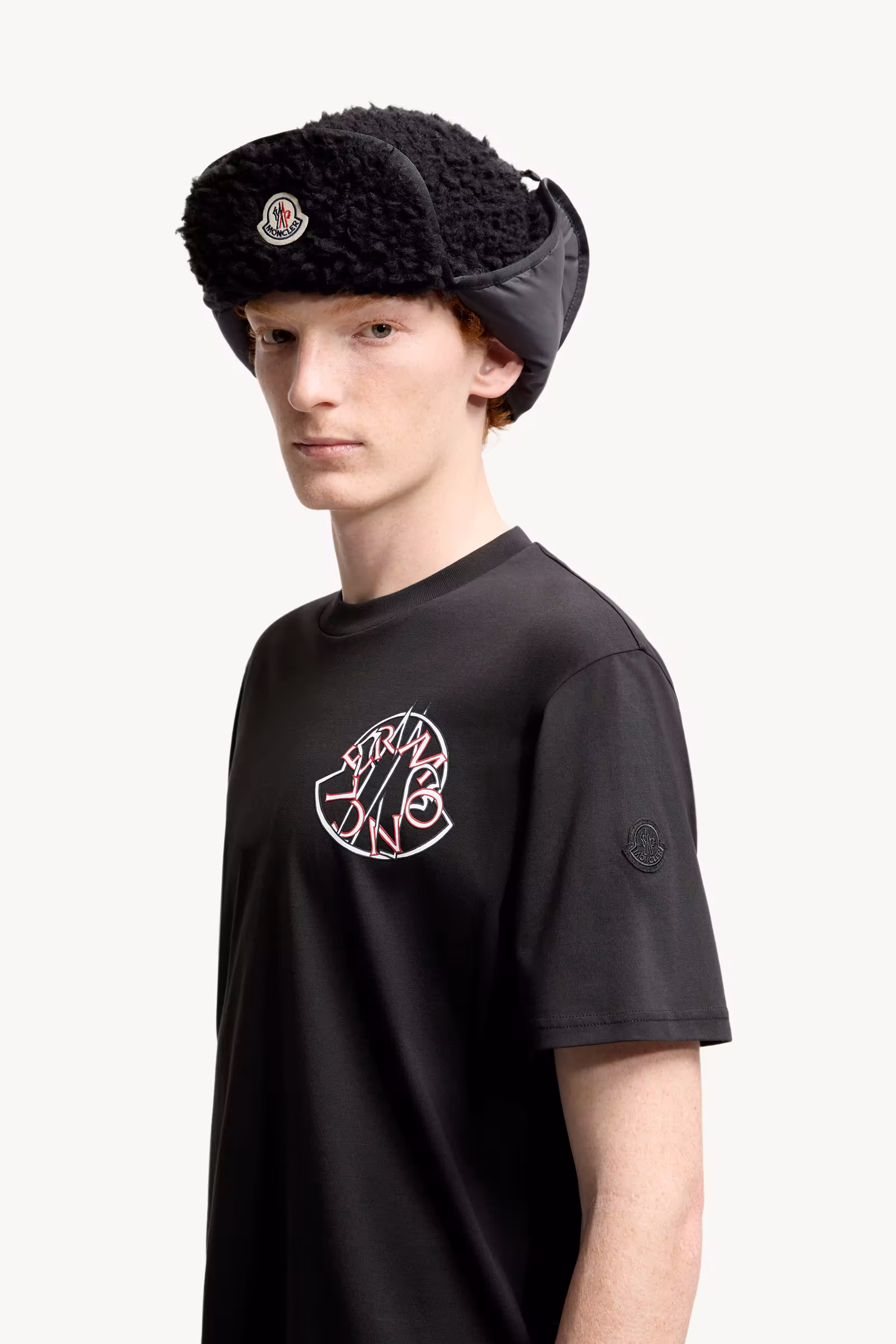 Overlapped Logo Cotton T-Shirt