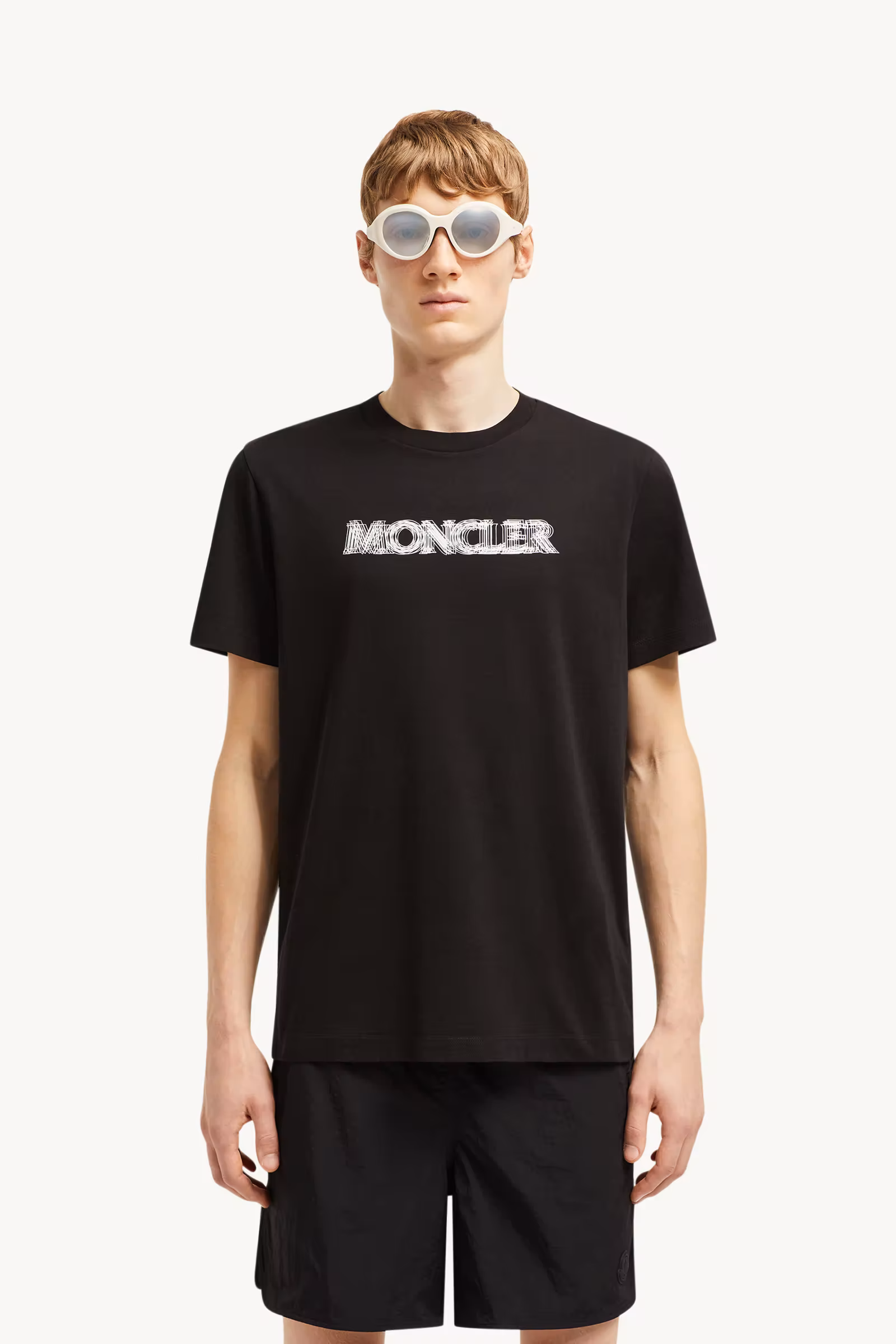 Blurred Logo Cotton T-Shirt