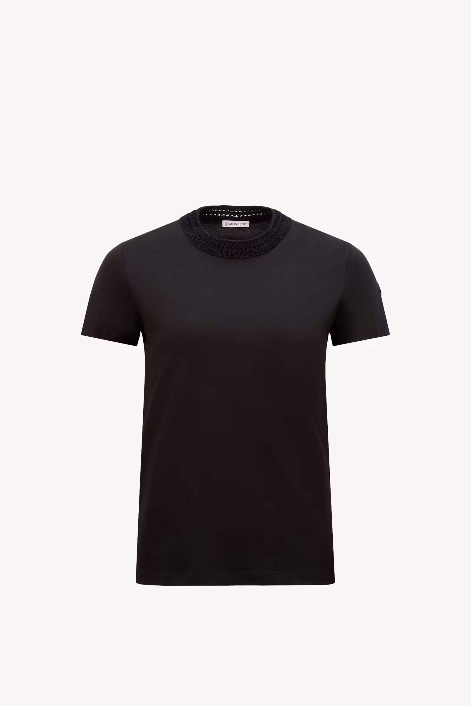Crochet Accent Cotton T-Shirt