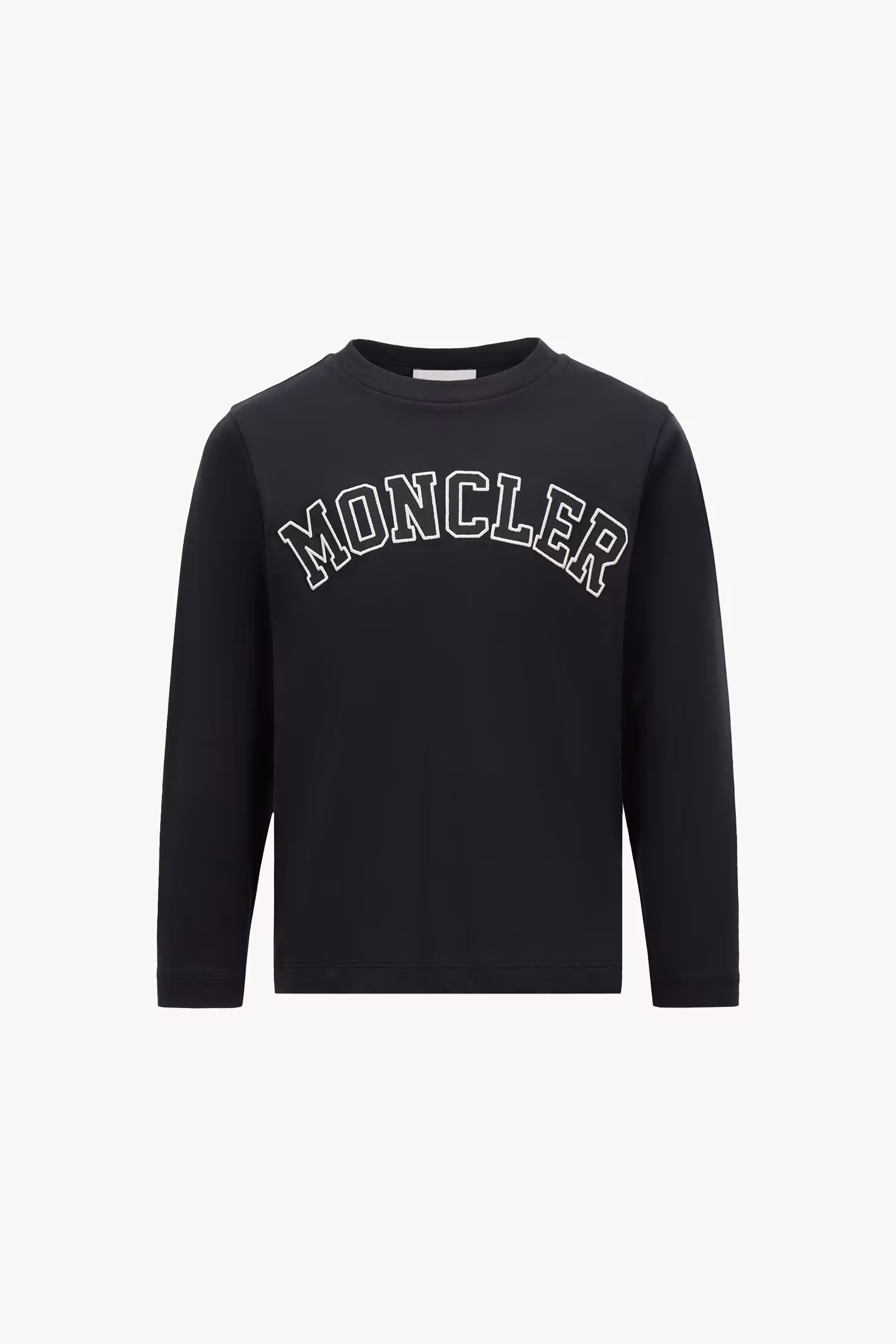 Embroidered Logo Long Sleeve Cotton T-Shirt