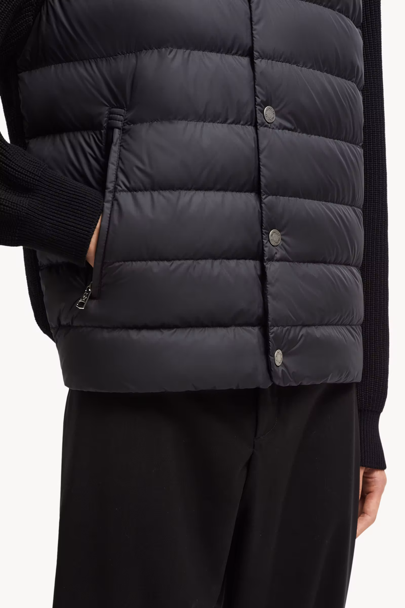 Padded Cotton Zip-Up Cardigan