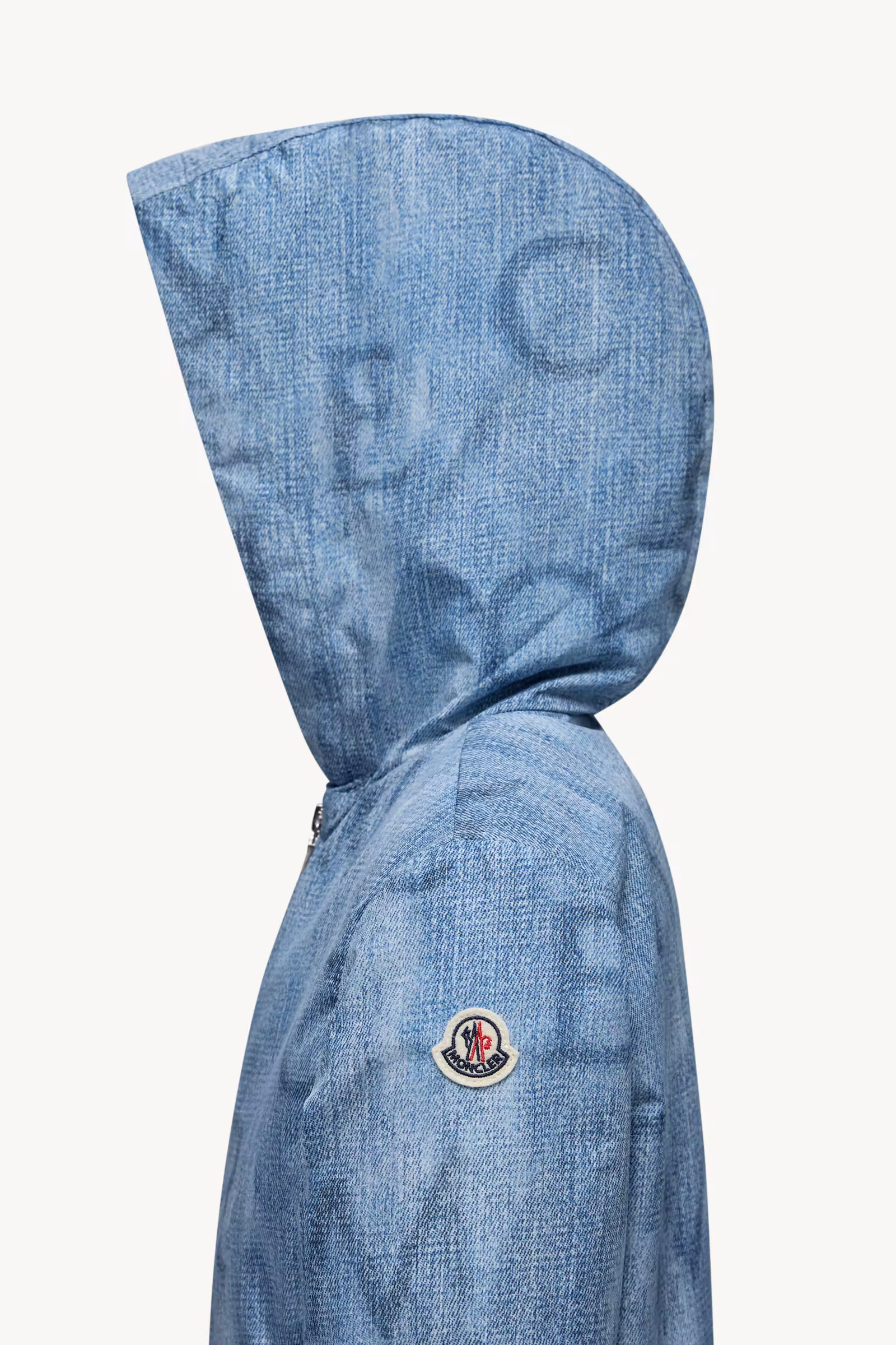 Seanle Denim-Effect Hooded Jacket