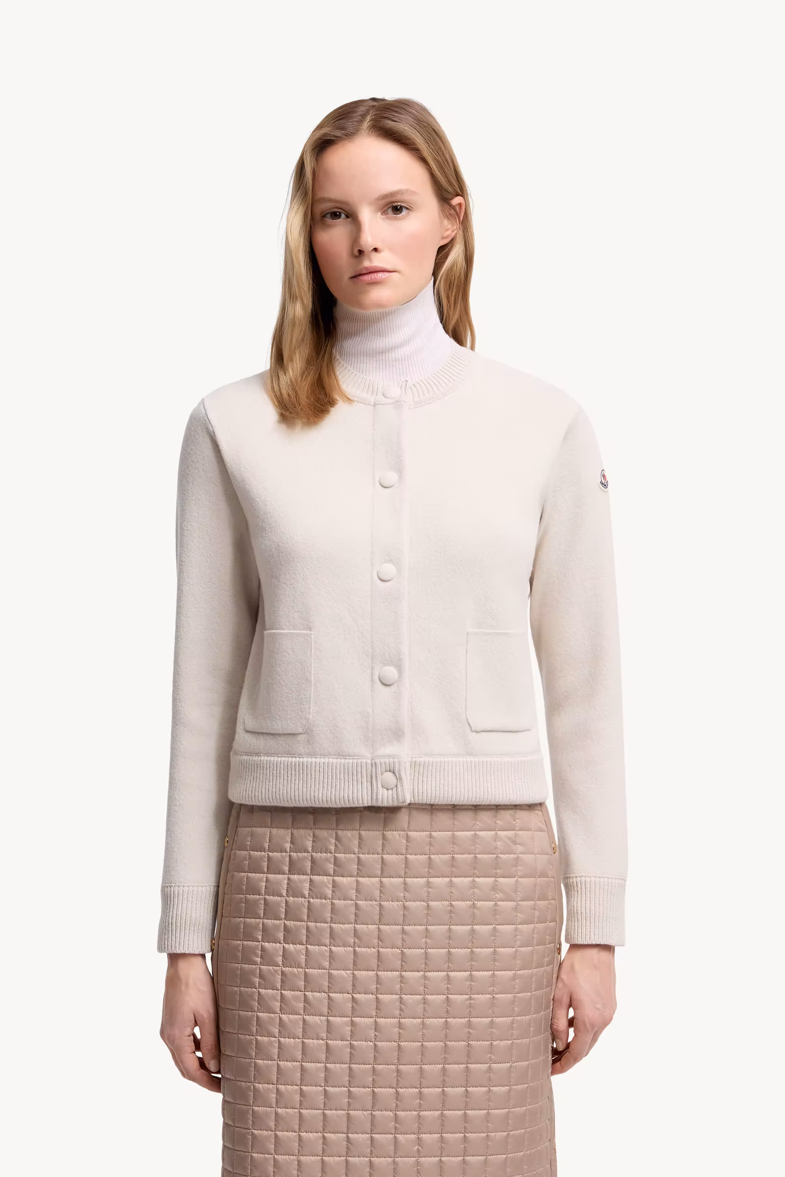Padded Wool Cardigan