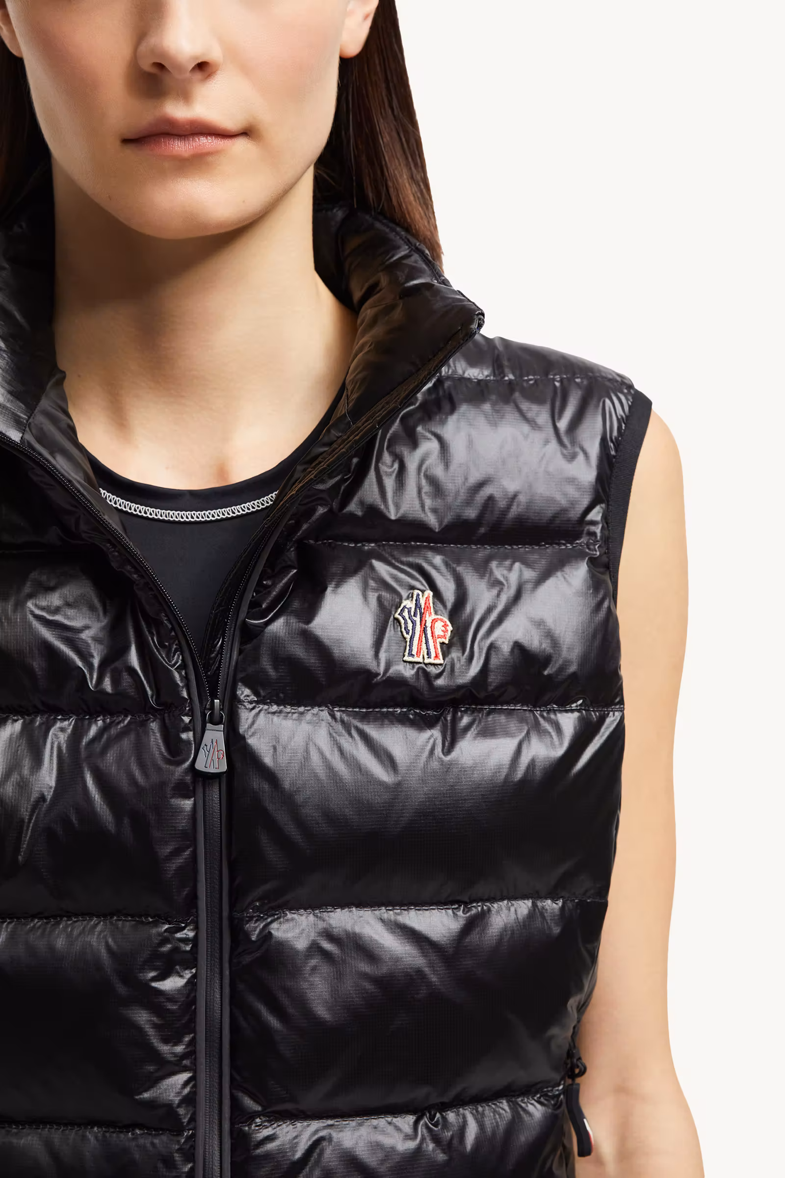 Padded Zip-Up Jersey Vest