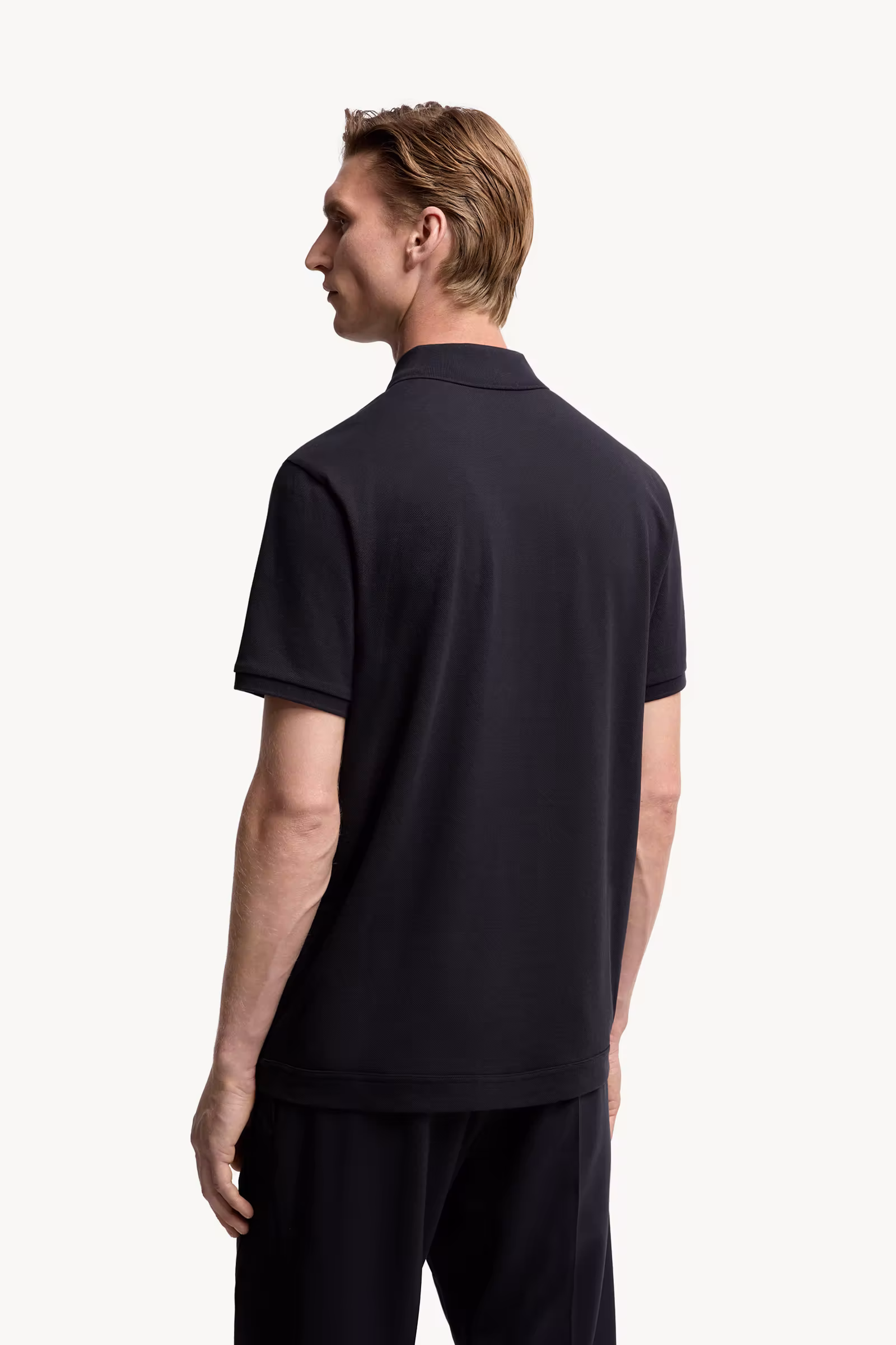 Logo Patch Cotton Piquet Polo Shirt