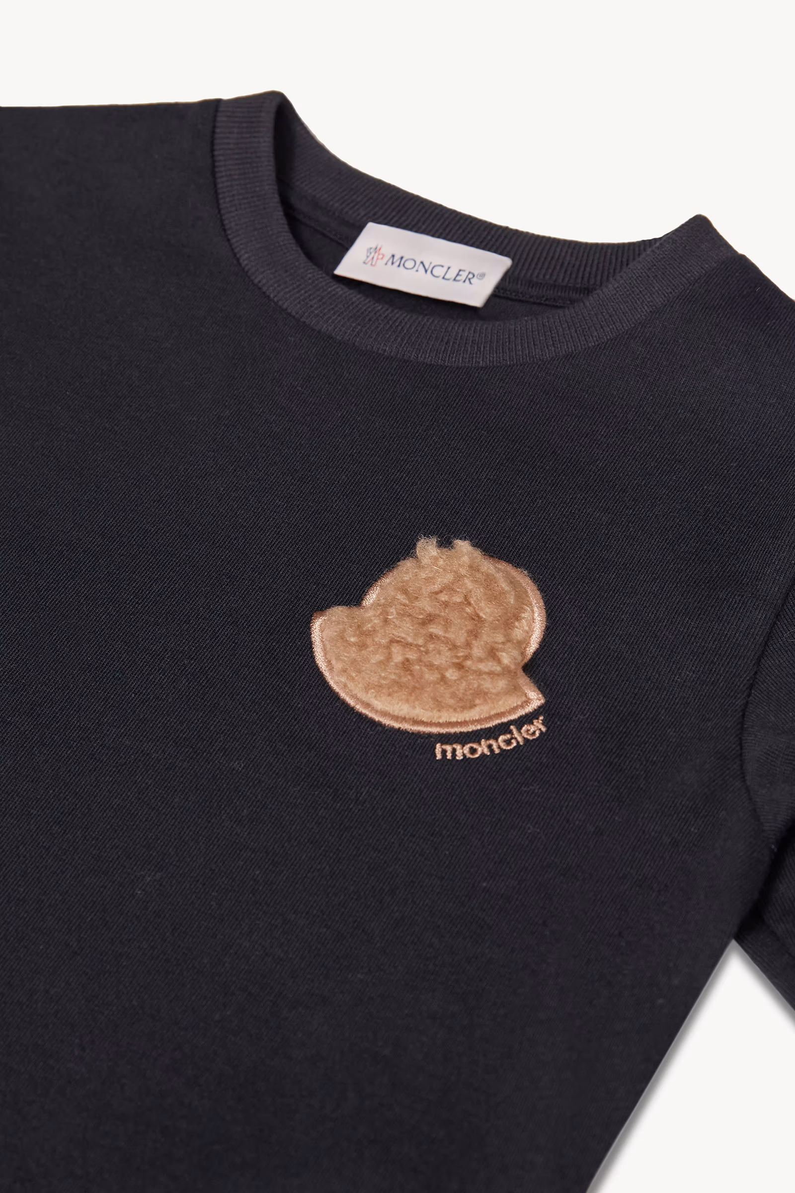 Teddy Logo Long Sleeve Cotton T-Shirt