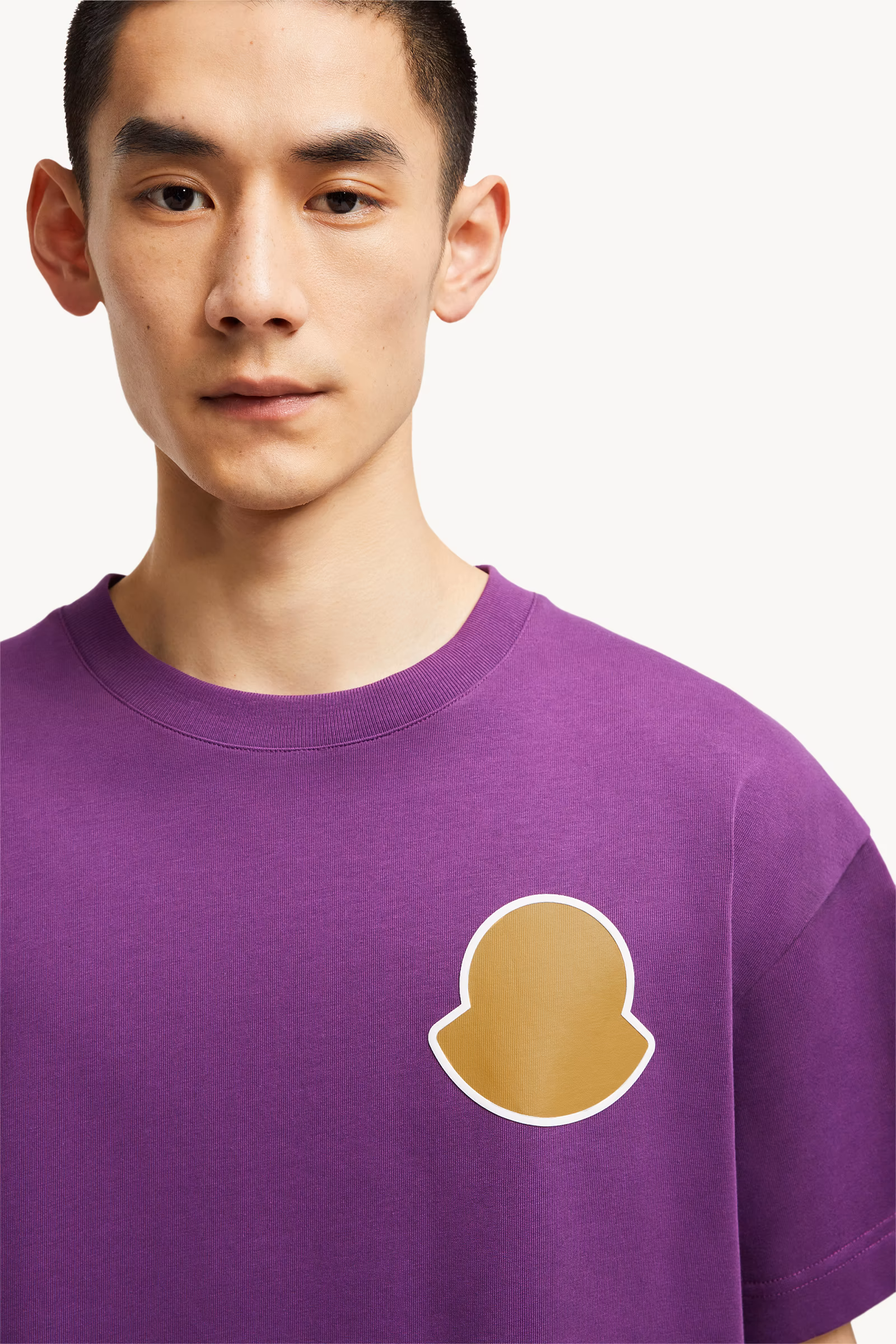 Curved Logo Cotton T-Shirt