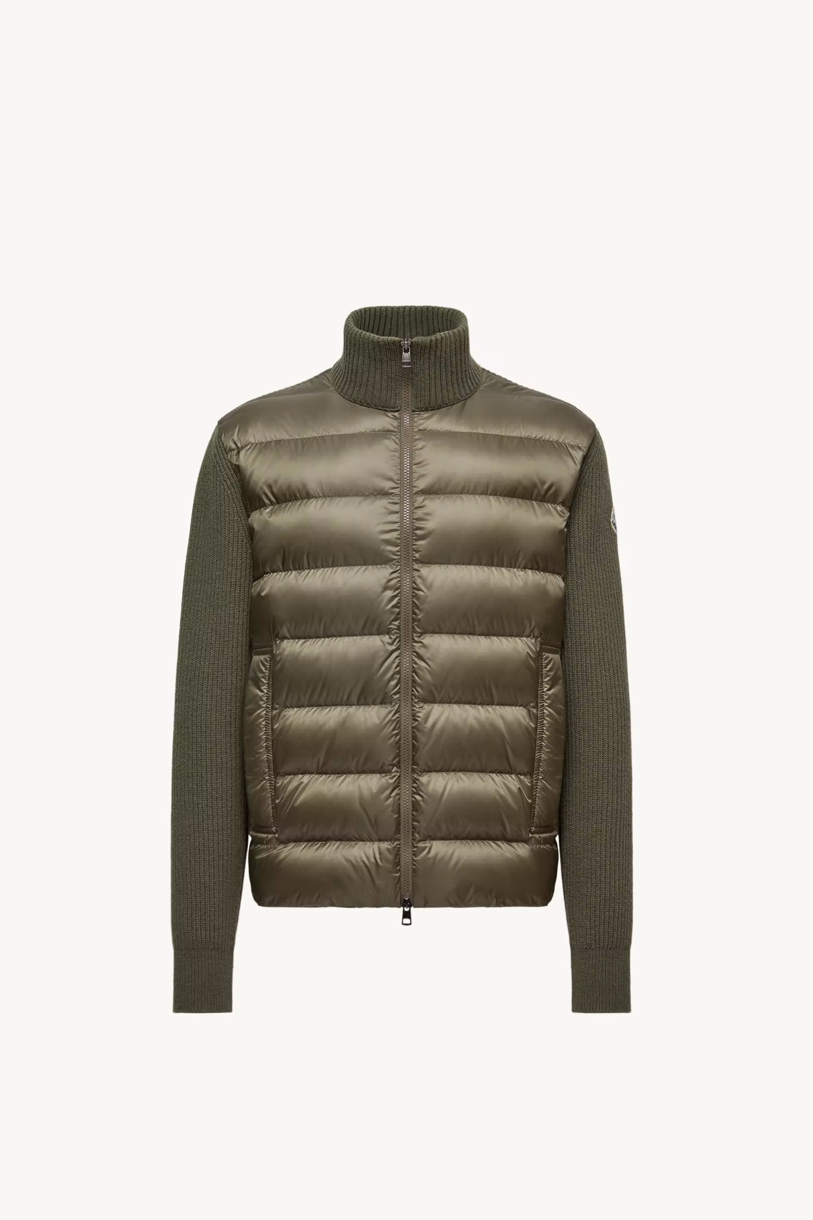 Padded Wool & Cashmere Zip-Up Cardigan