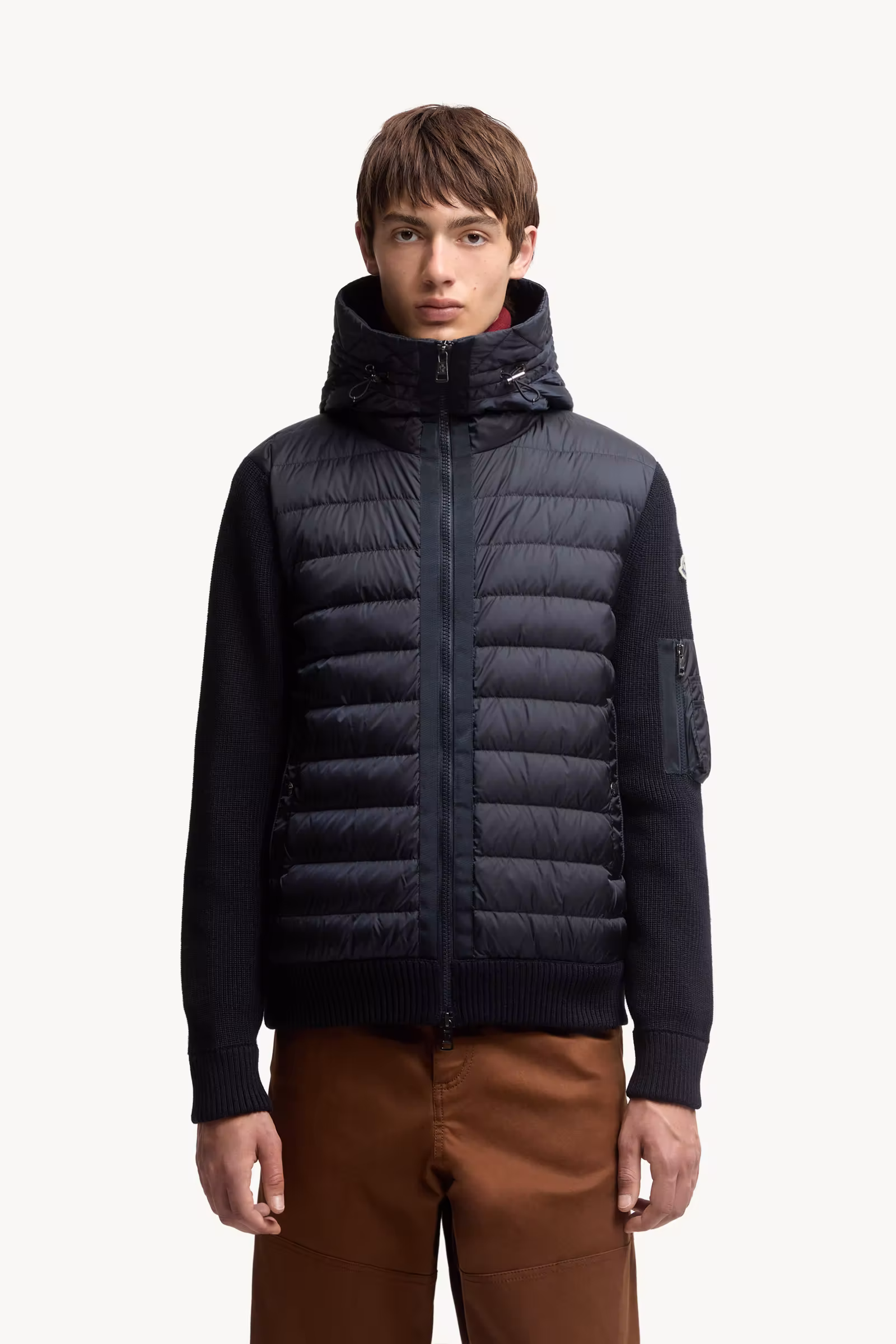 Padded Zip-Up Cardigan