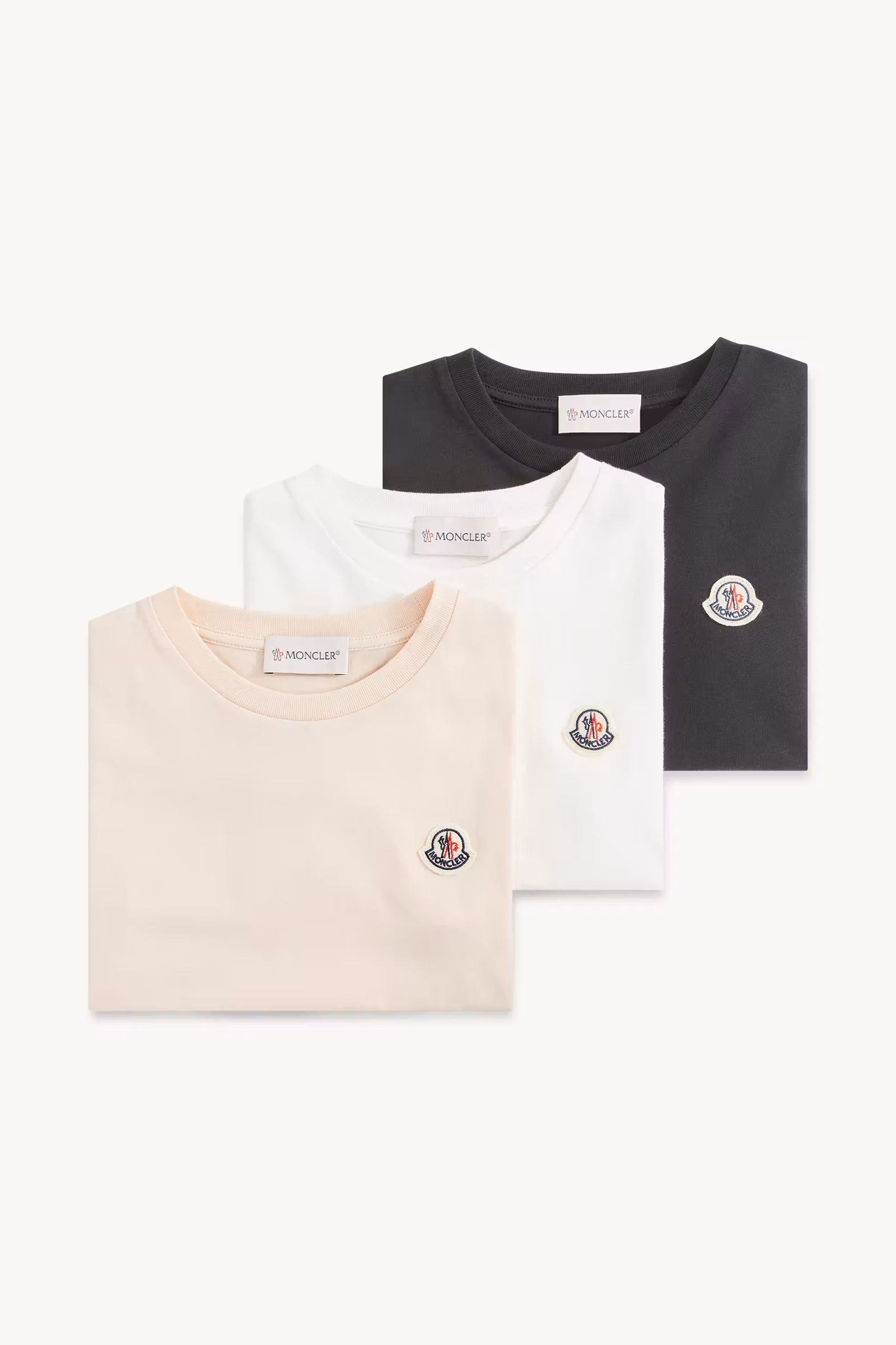 Logo Patch Cotton T-Shirt (Pack of Three)