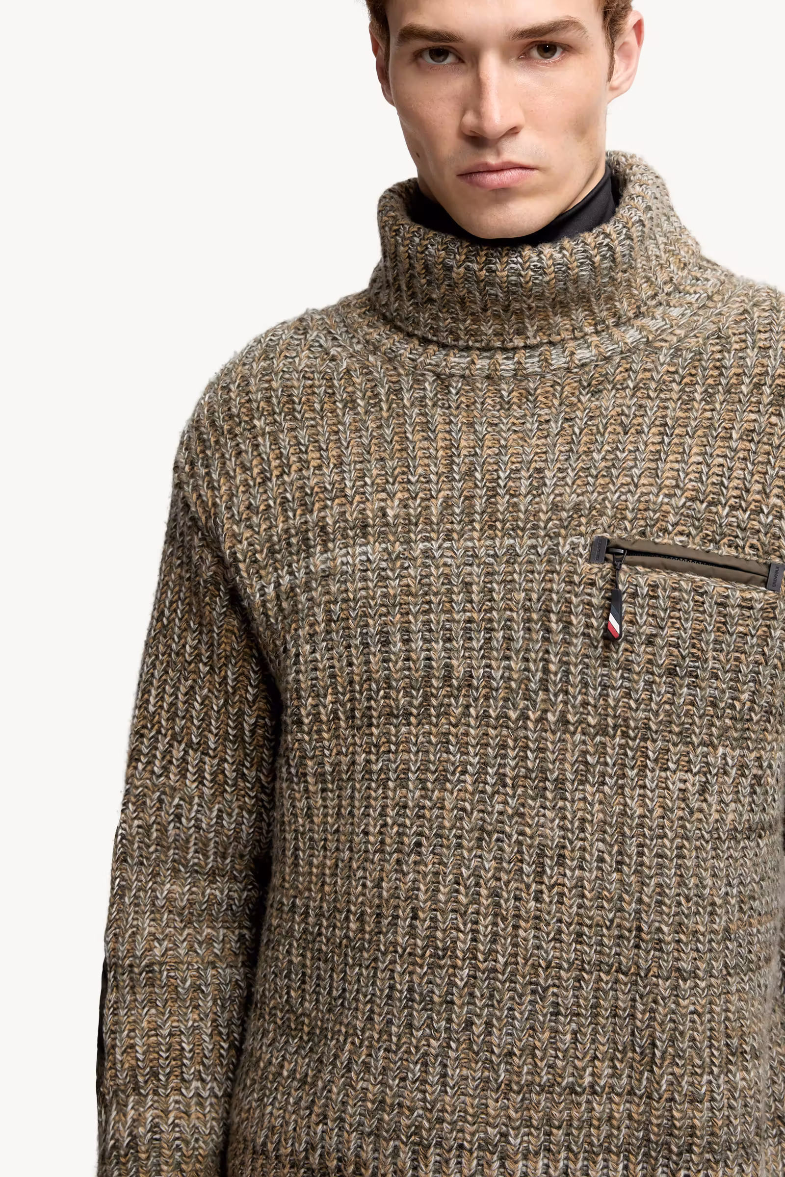 Wool Turtleneck Sweater with Pocket