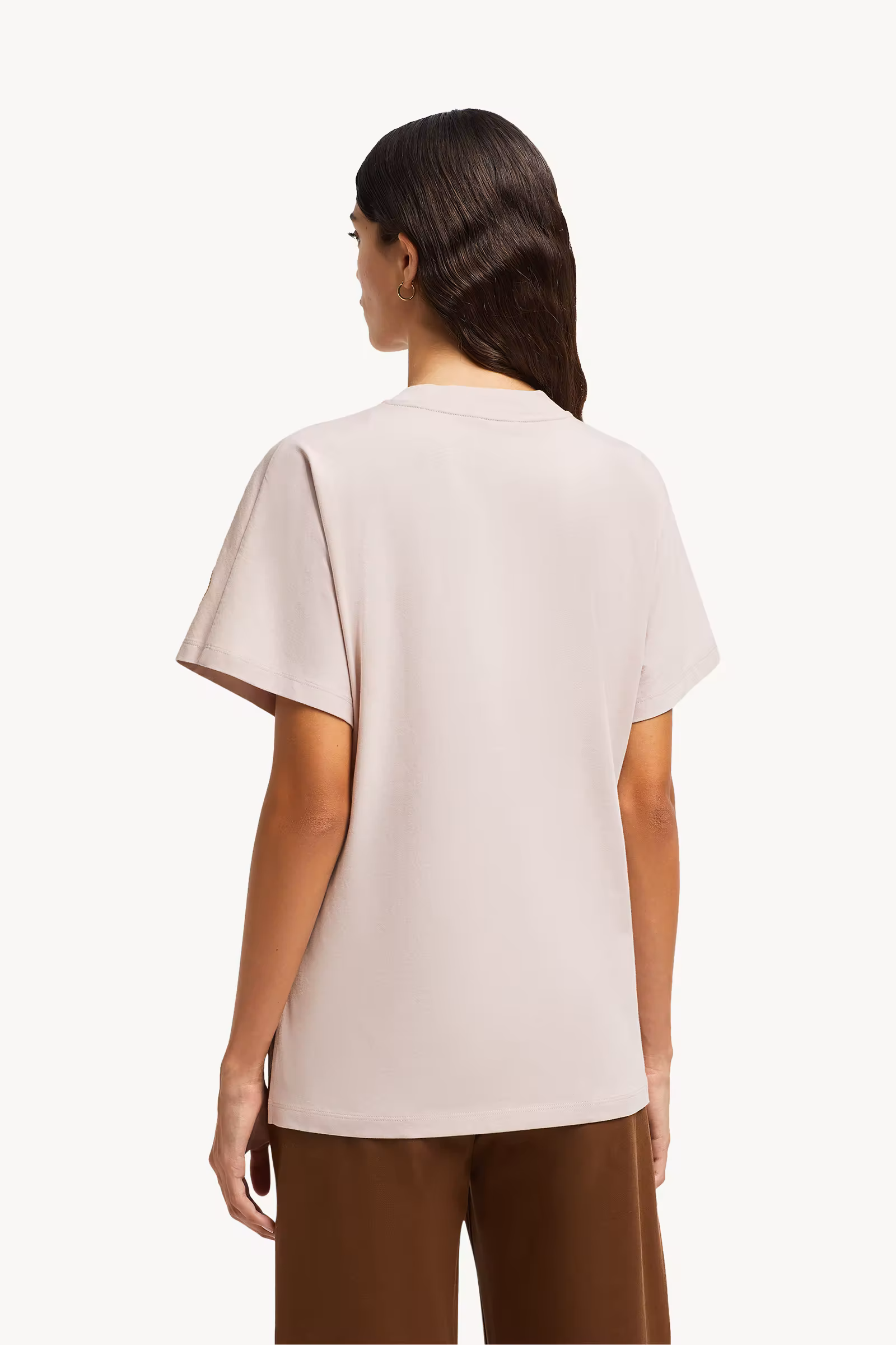Embroidered Cursive Logo Cotton T-Shirt