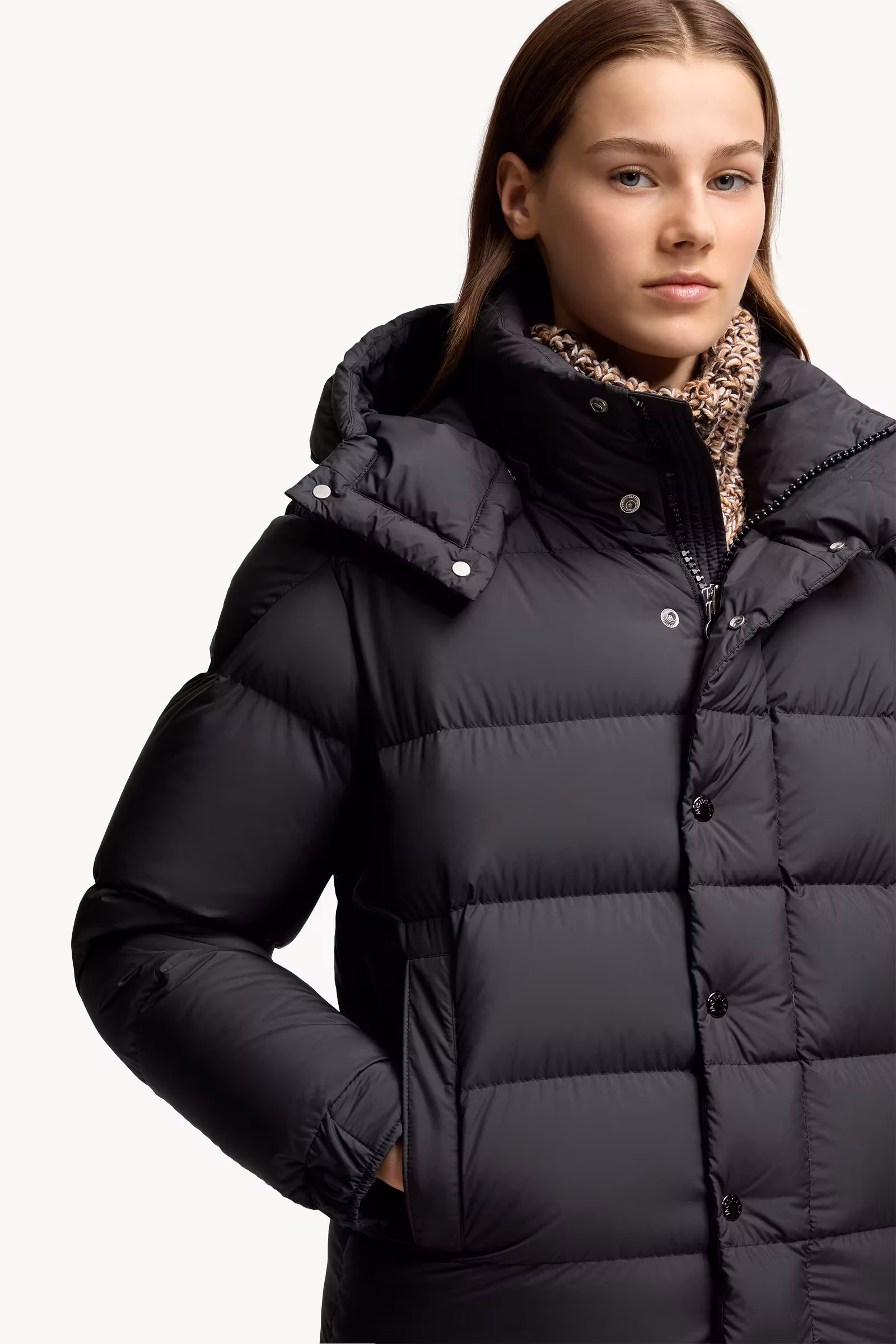 Moncler Maya 70 Hooded Short Down Jacket
