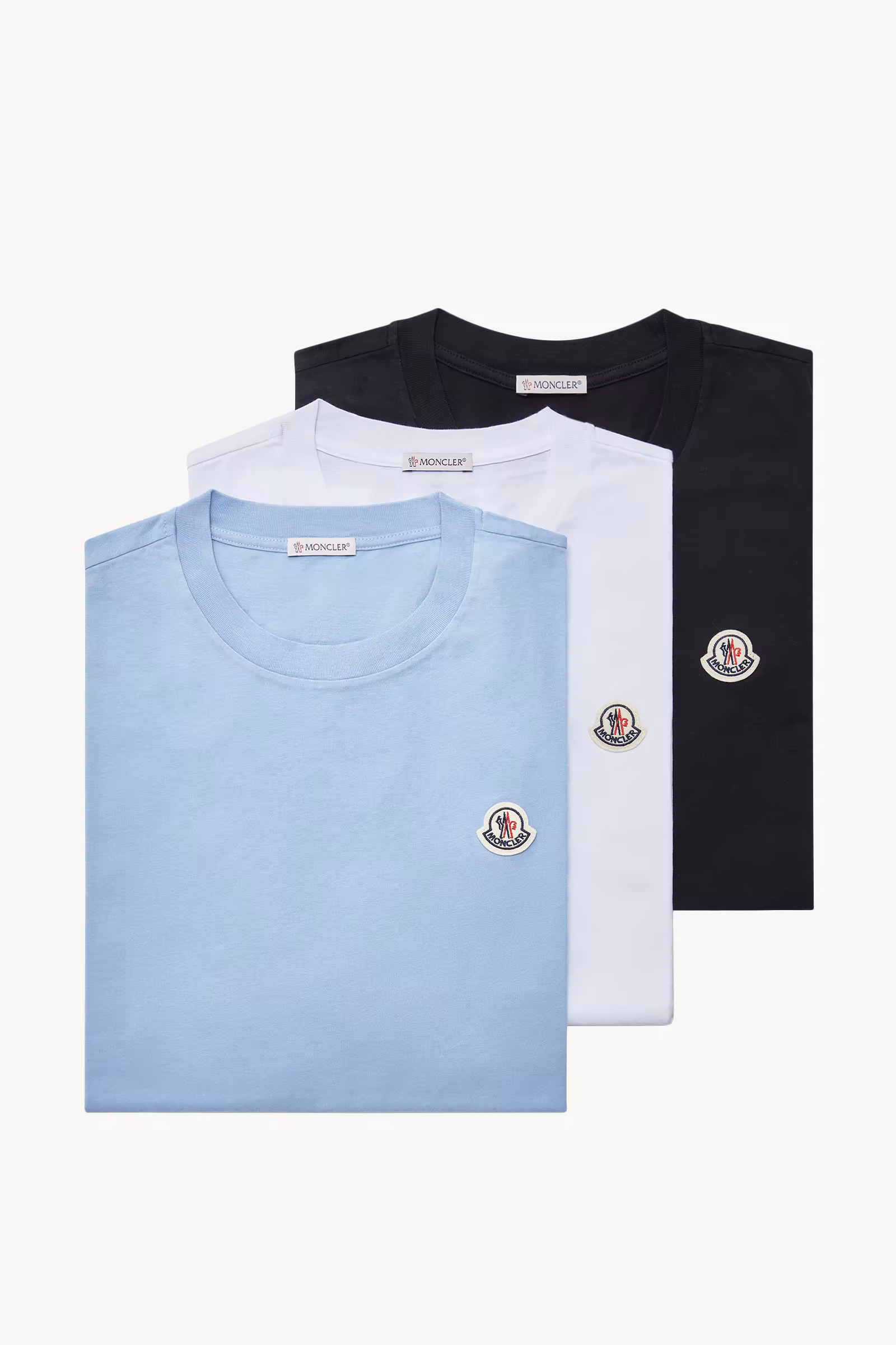 Logo Patch Cotton T-Shirt (Pack of Three)