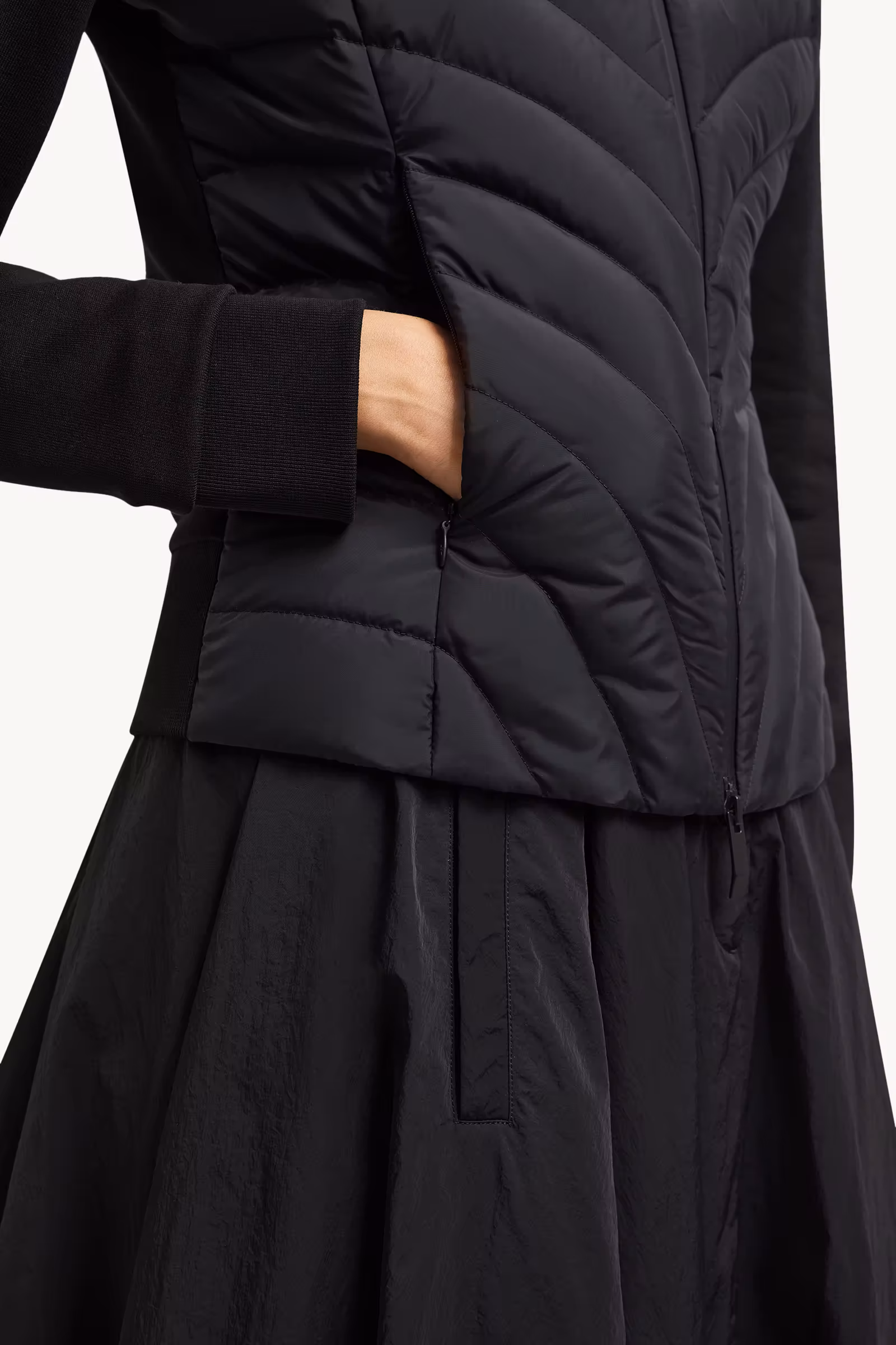 Padded Diagonal-Quilted Cotton Zip-Up Hoodie