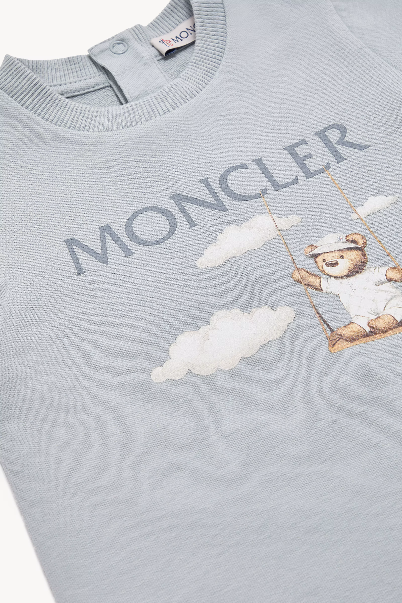 Teddy Bear Motif Cotton Romper