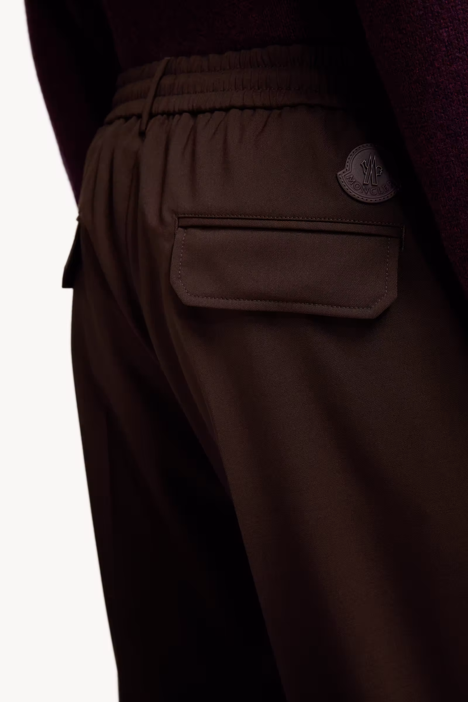 Wool Blend Gabardine Tailored Pants