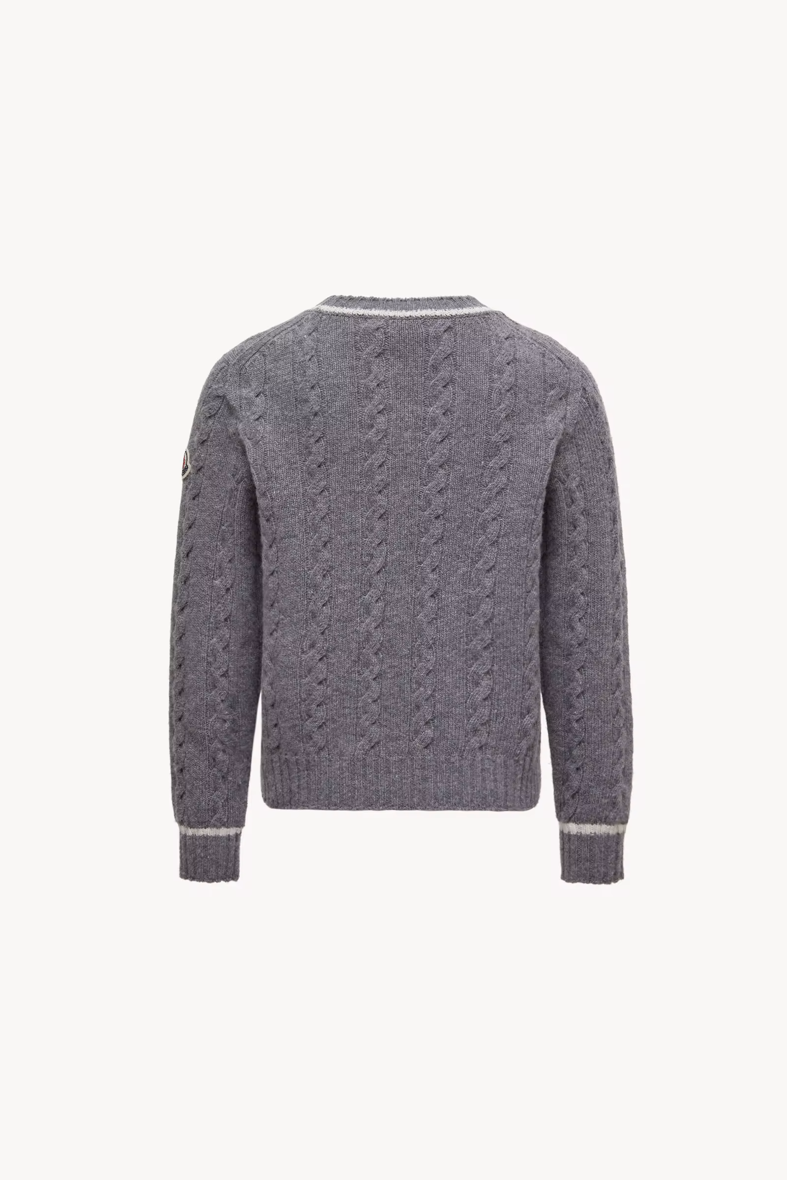 Stripe-Trimmed Wool Sweater
