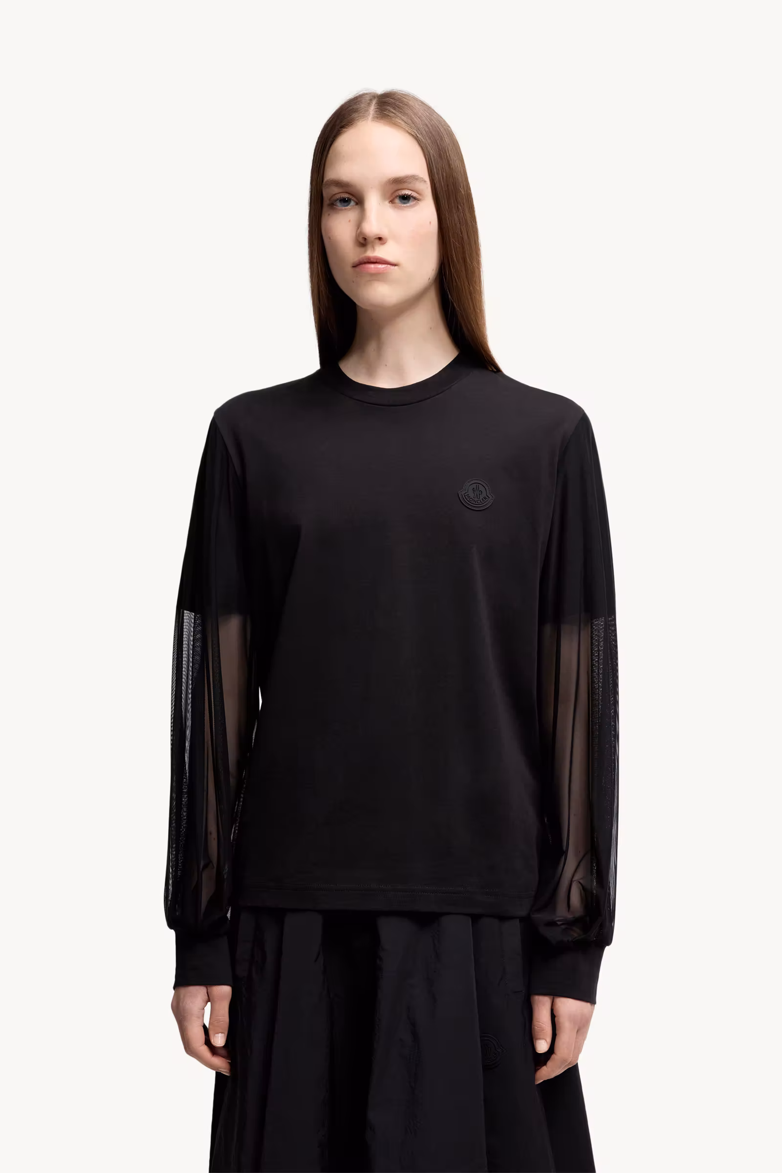 Tulle Long Sleeve Top