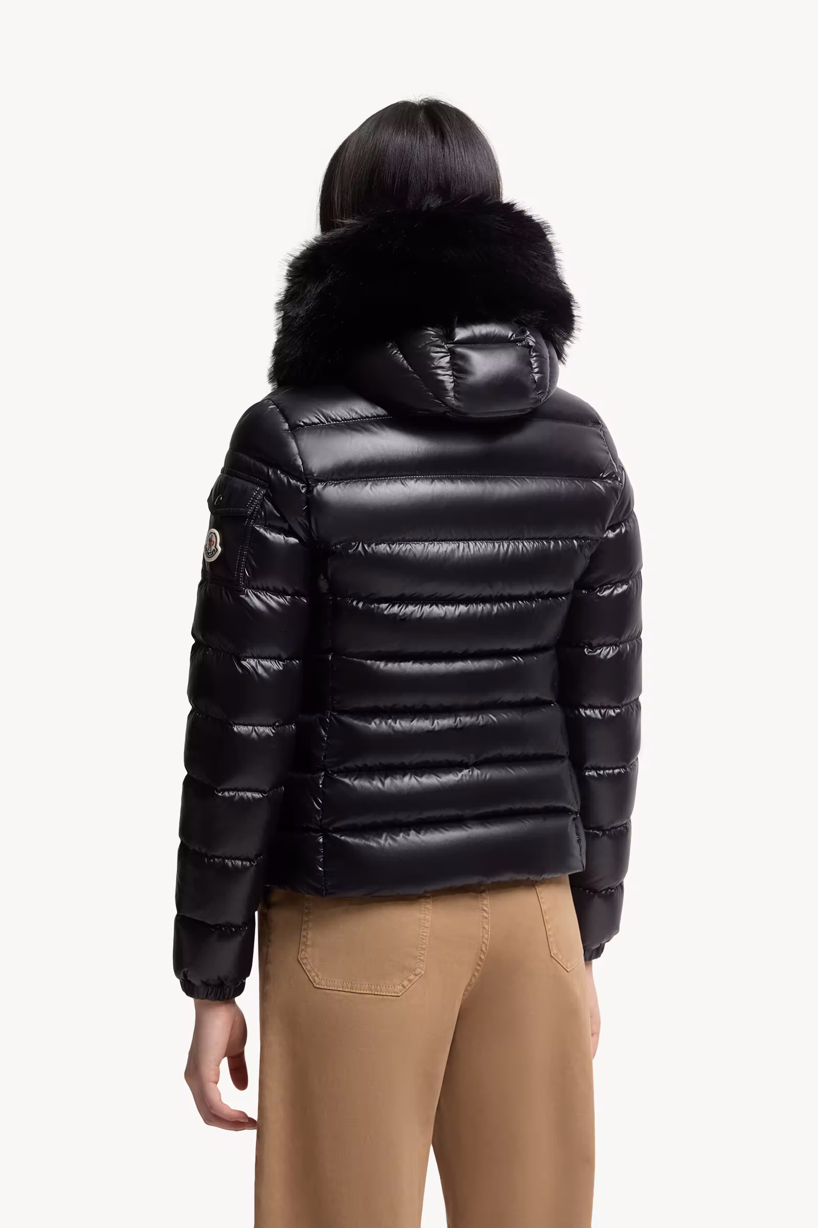Badyf Faux Fur-Trimmed Hooded Short Down Jacket
