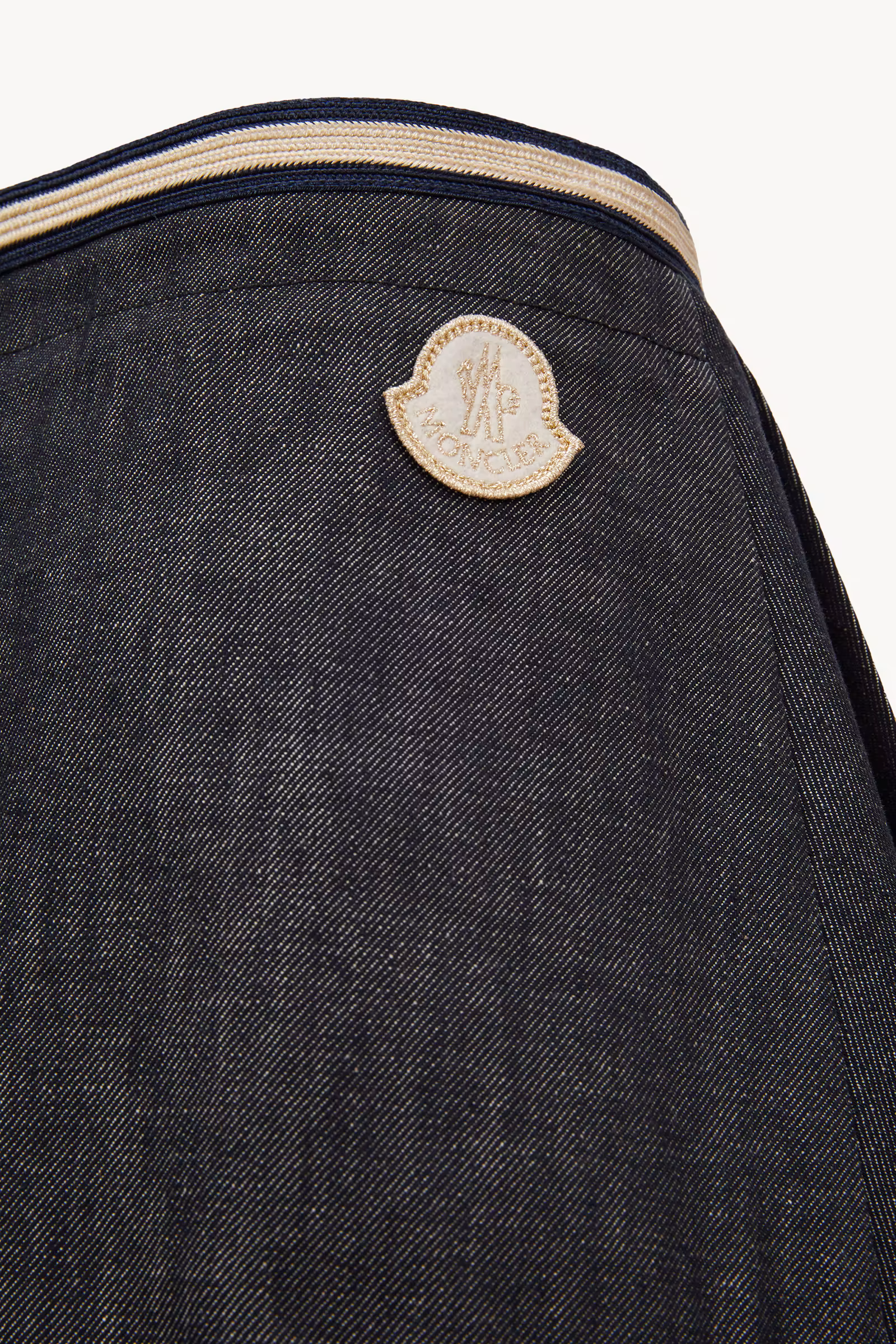 Pleated Denim Skirt