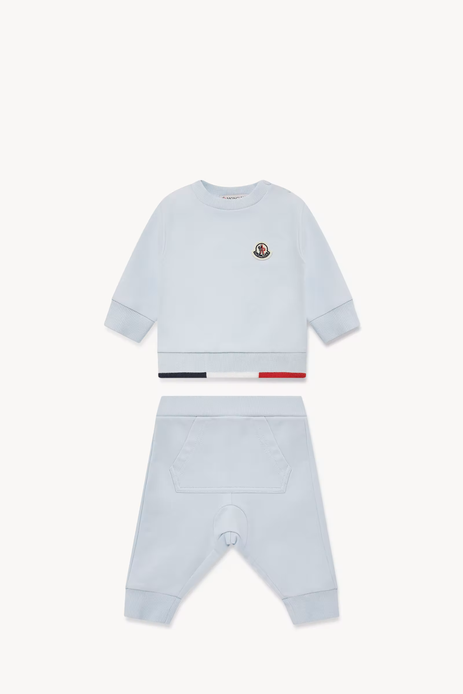 Tricolor-Trimmed Cotton Sweatsuit Set