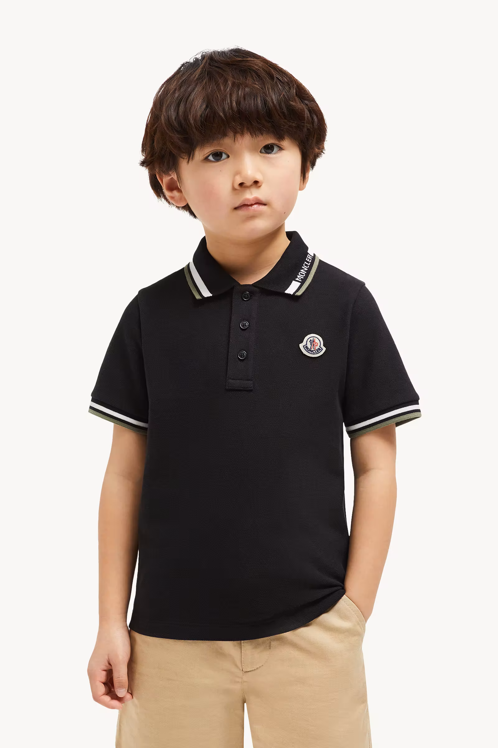 Tricolor-Trimmed Cotton Piquet Polo Shirt