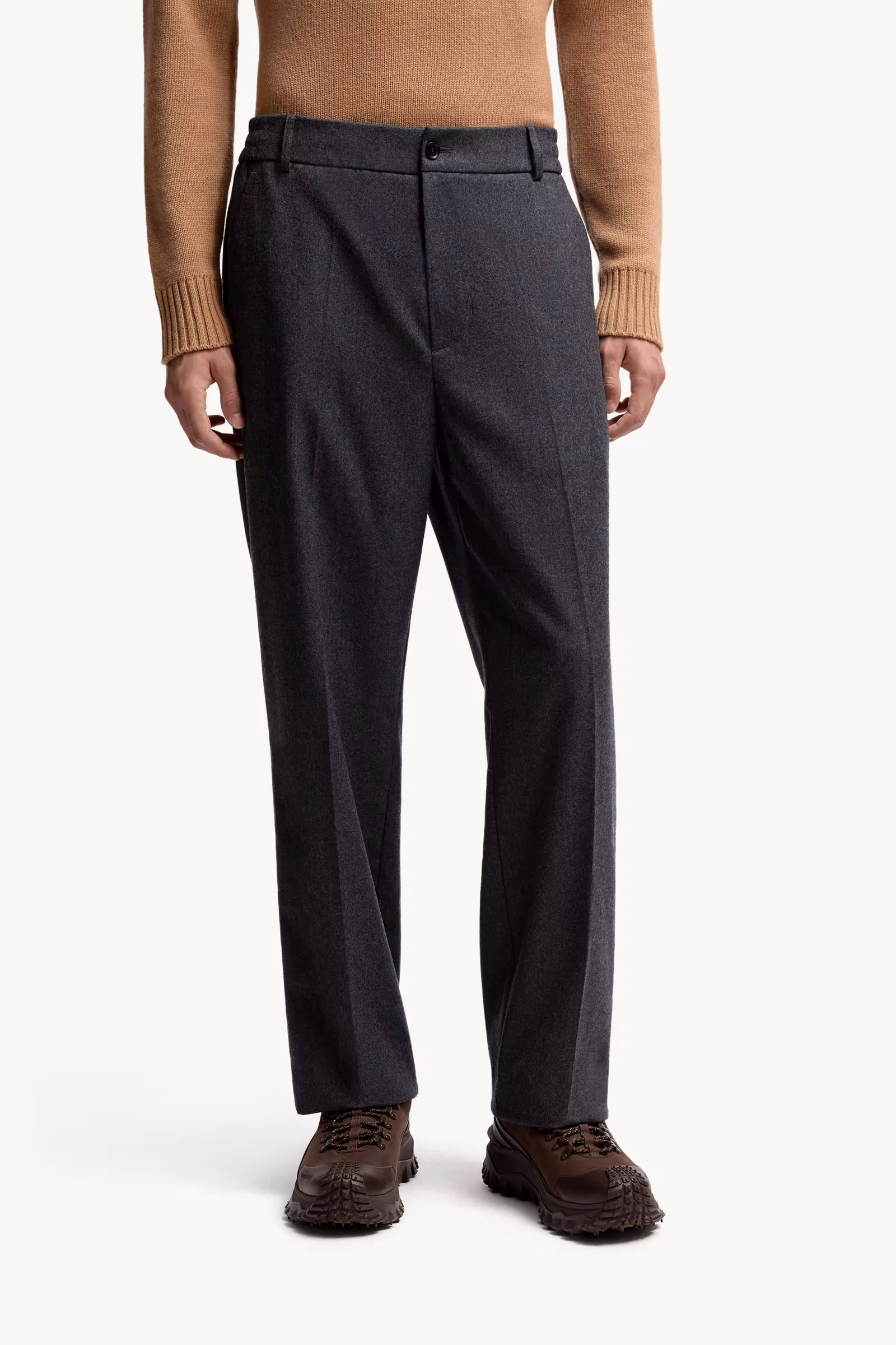 Wool Flannel Tailored Pants