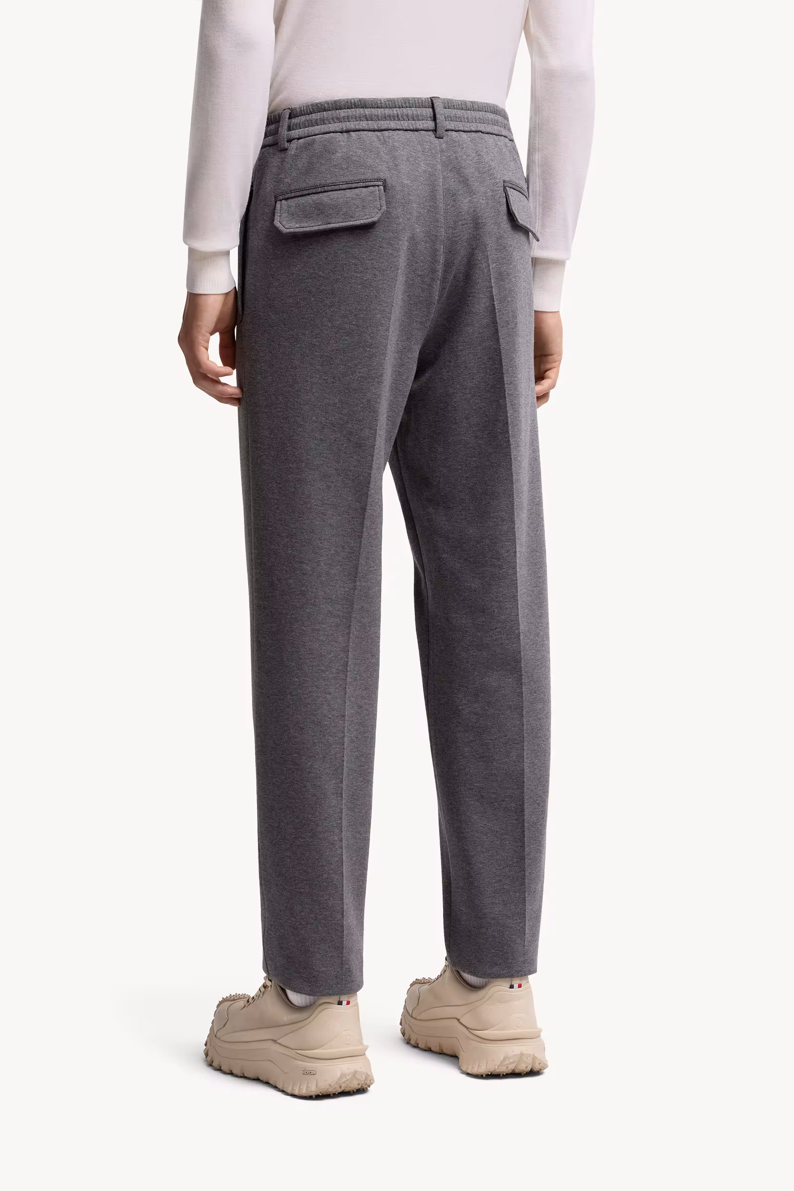 Cotton Blend Tailored Pants