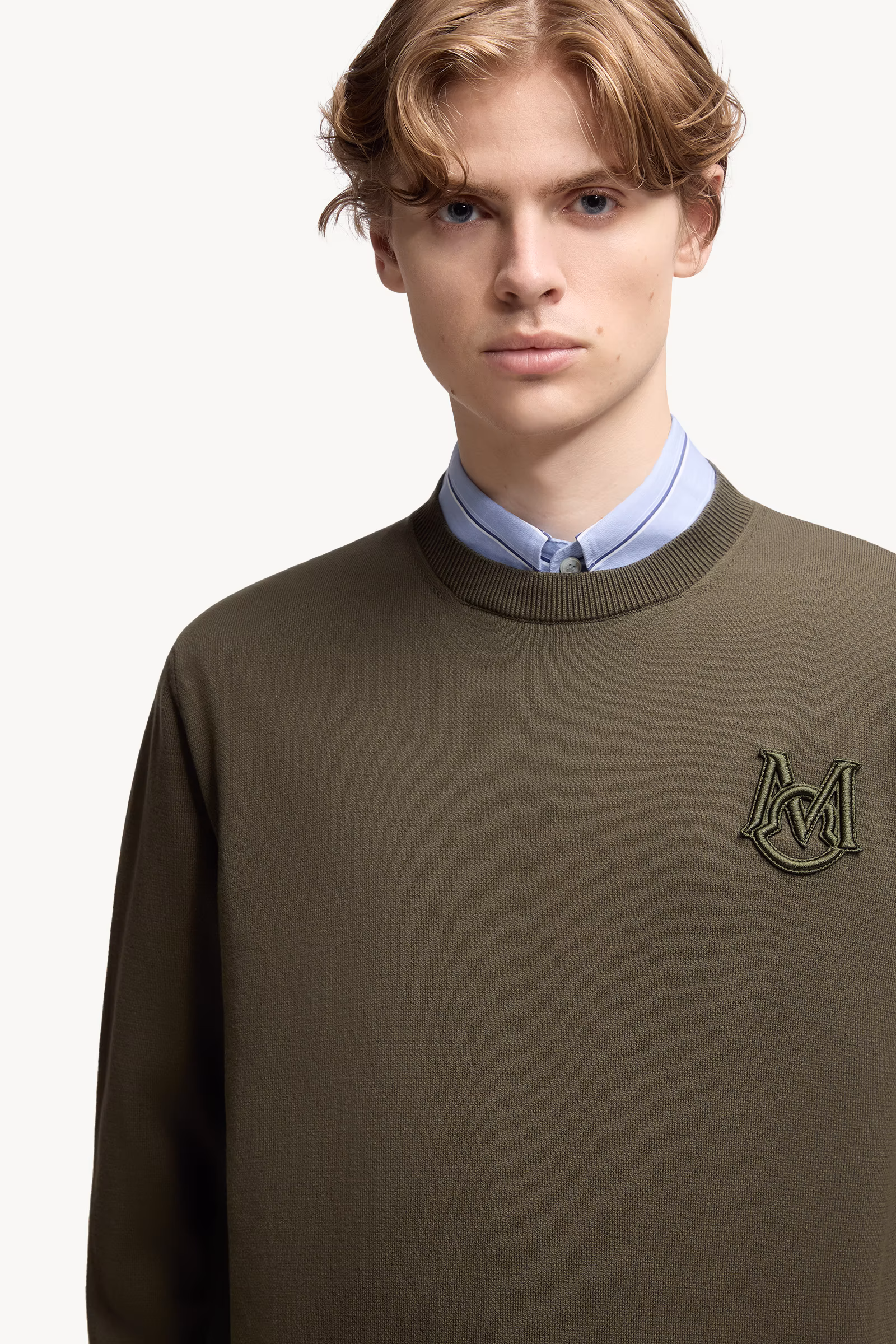 Embroidered Monogram Cotton Sweater