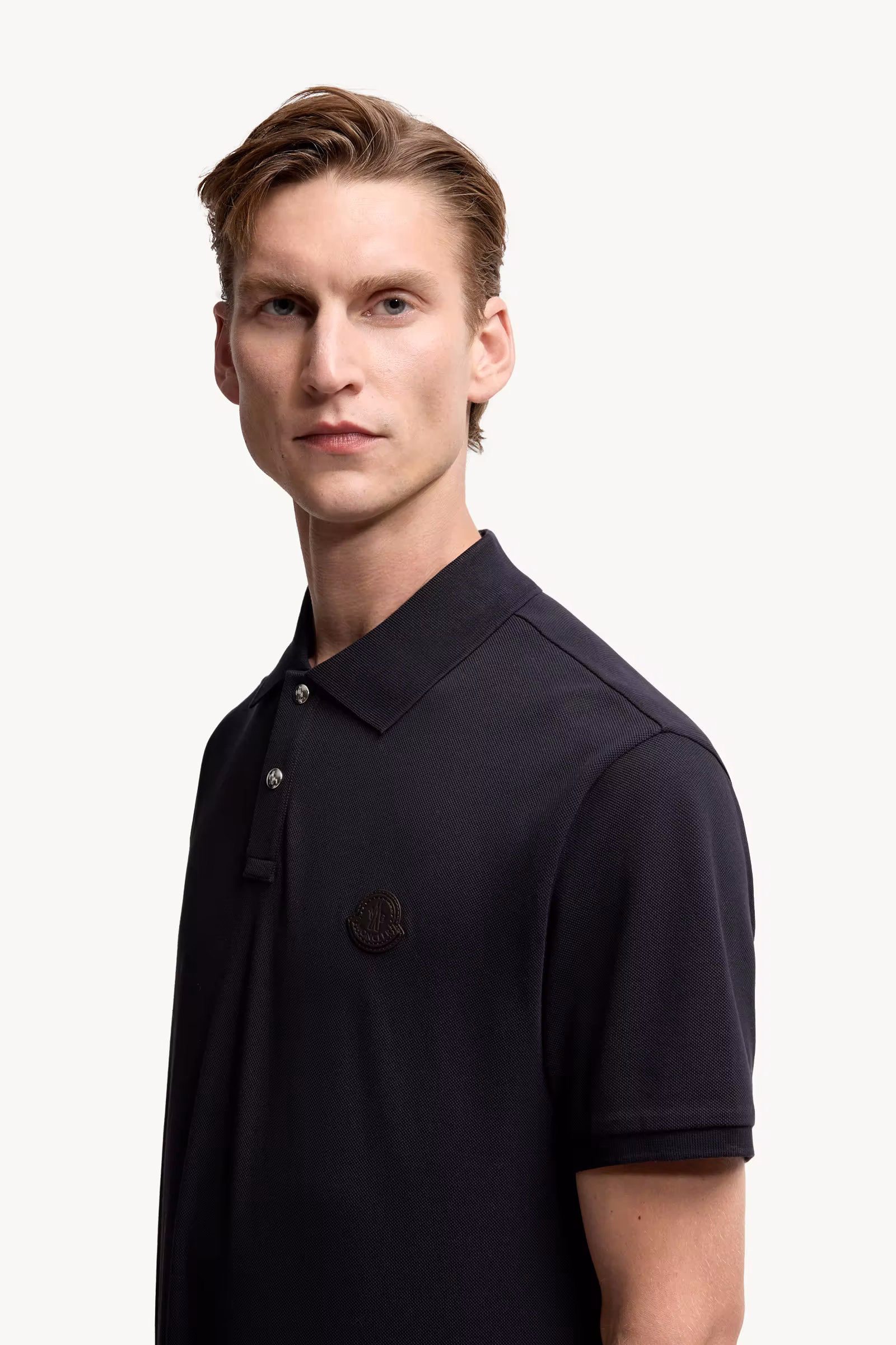 Logo Patch Cotton Piquet Polo Shirt