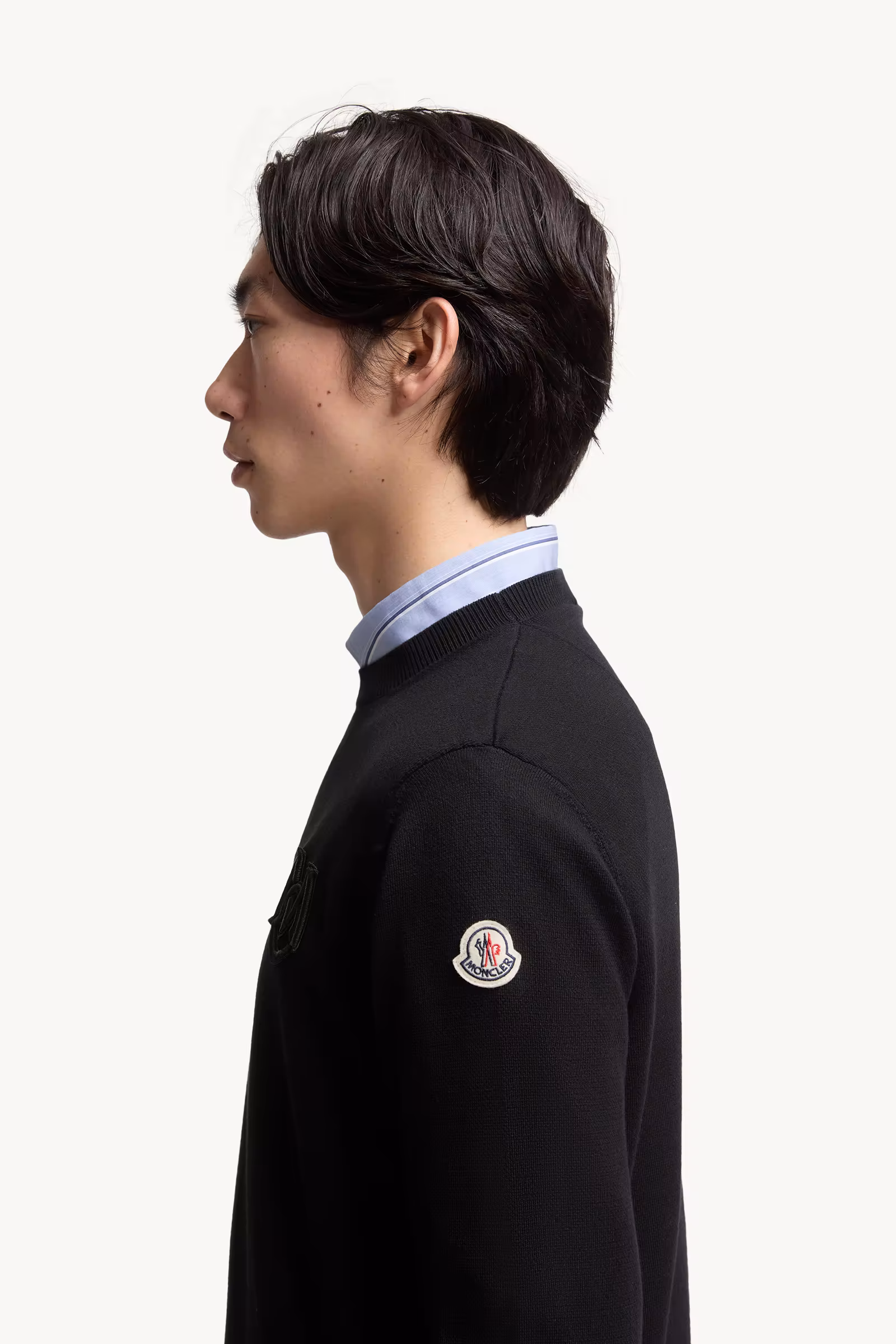Embroidered Monogram Cotton Sweater