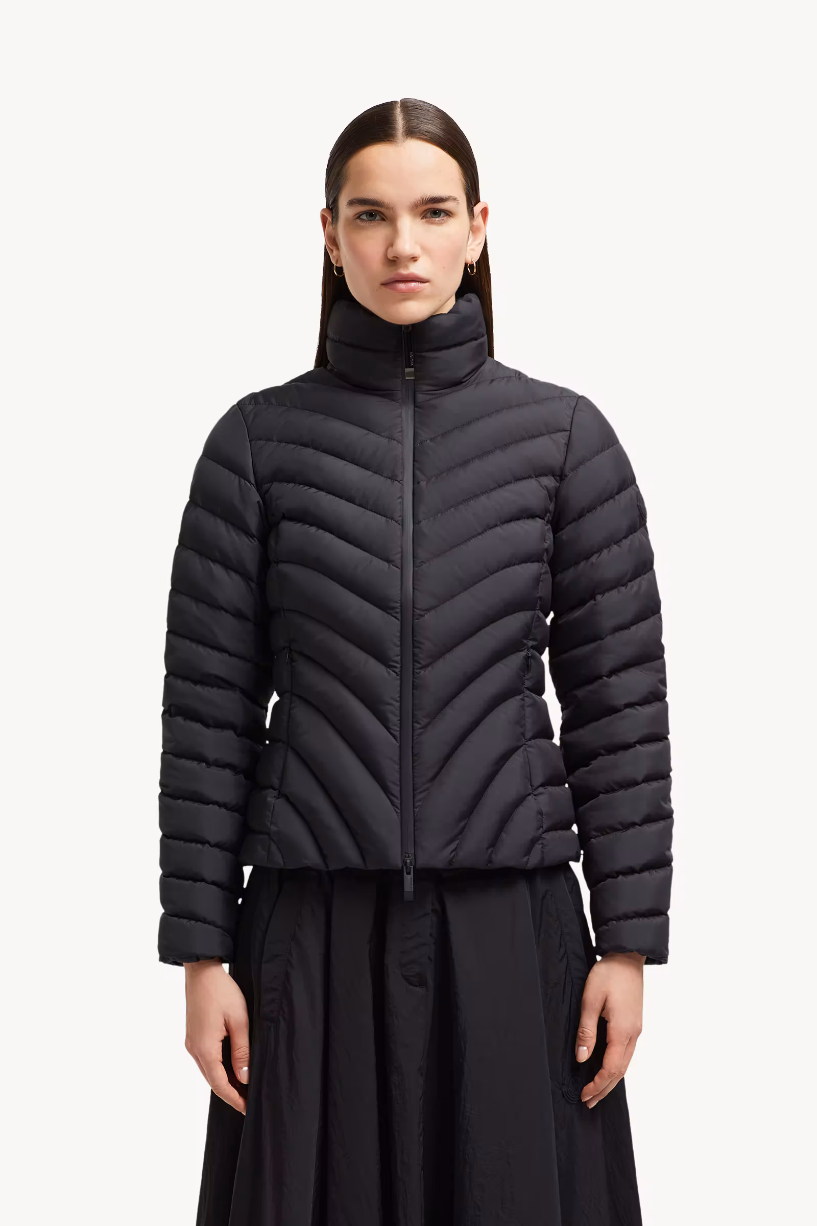 Grange Diagonal-Quilted Short Down Jacket