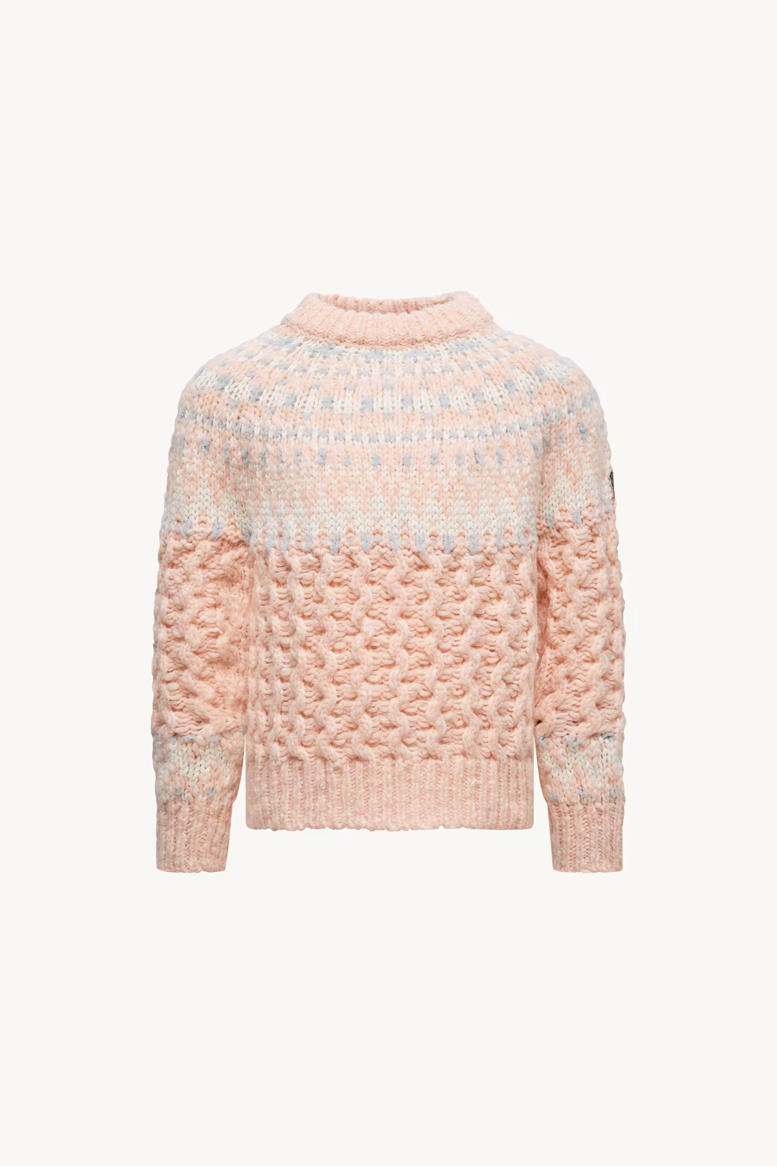 Wool Blend Jacquard Turtleneck Sweater