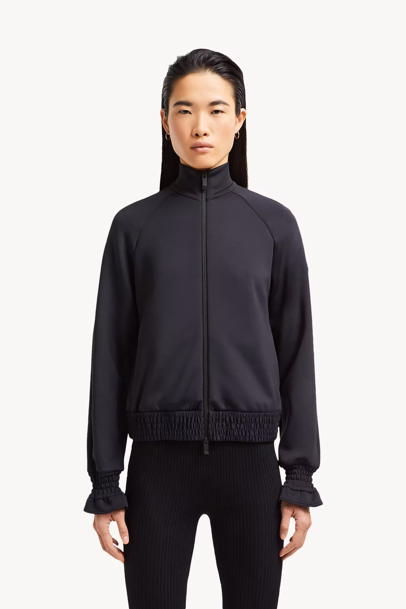 Neoprene Zip-Up Sweatshirt