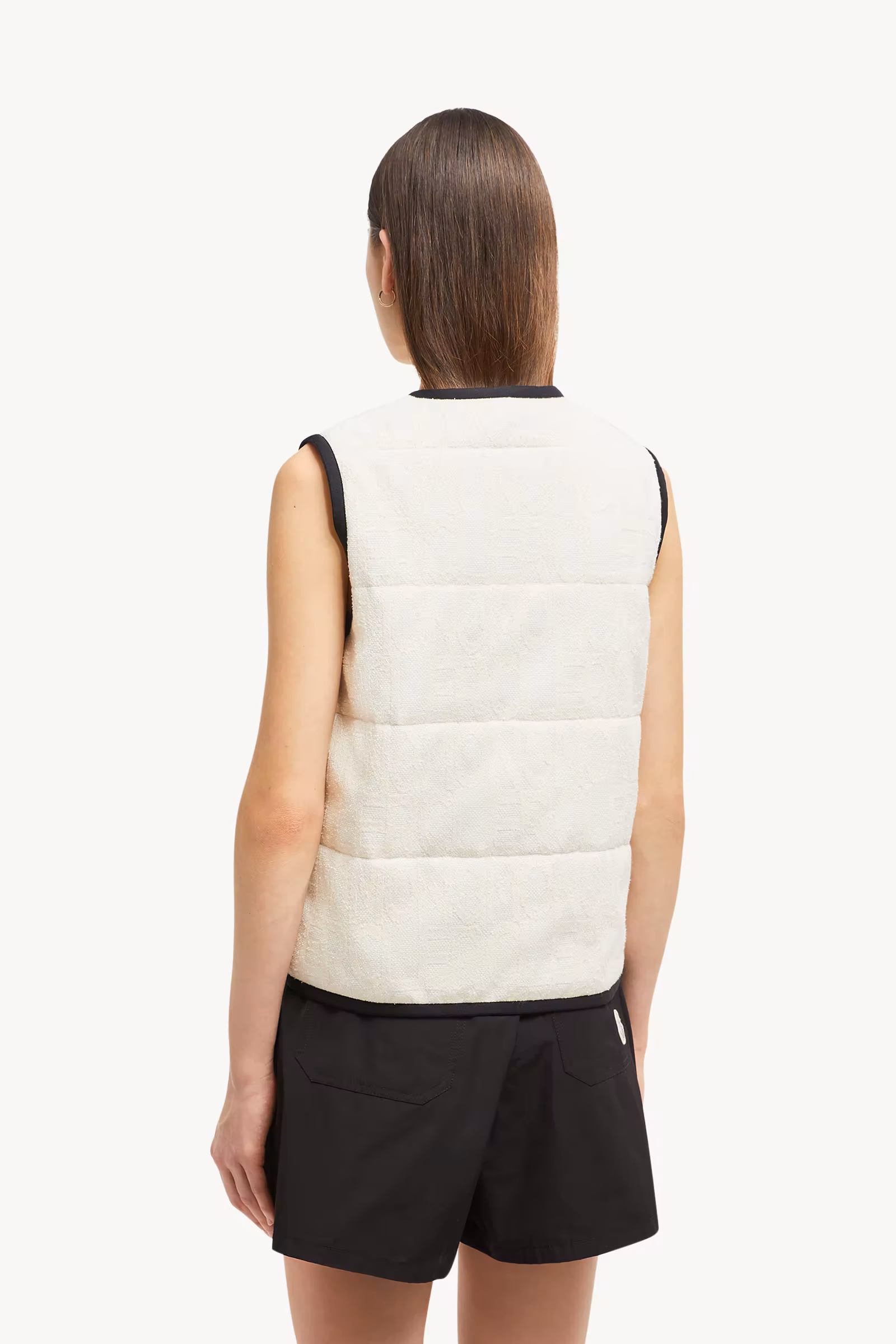 Terry Cloth Logo Jacquard Padded Vest