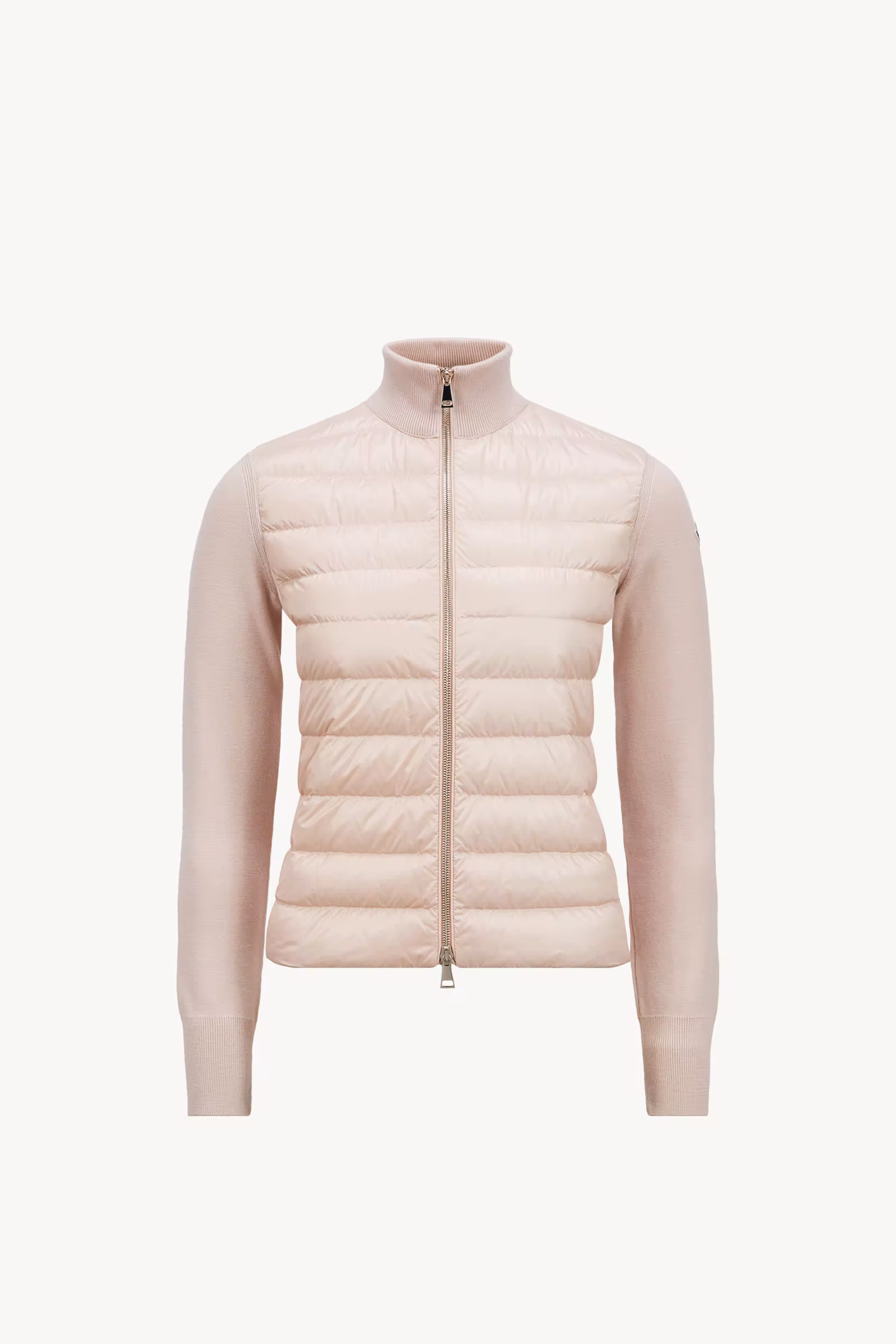 Padded Wool Zip-Up Cardigan