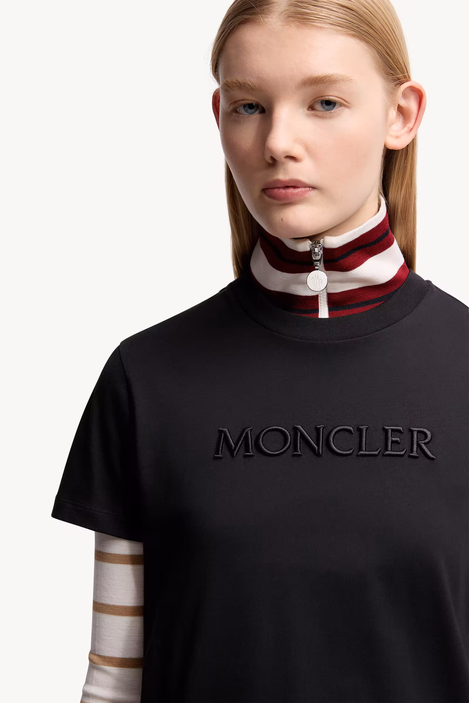 Embroidered Tonal Logo Cotton T-Shirt