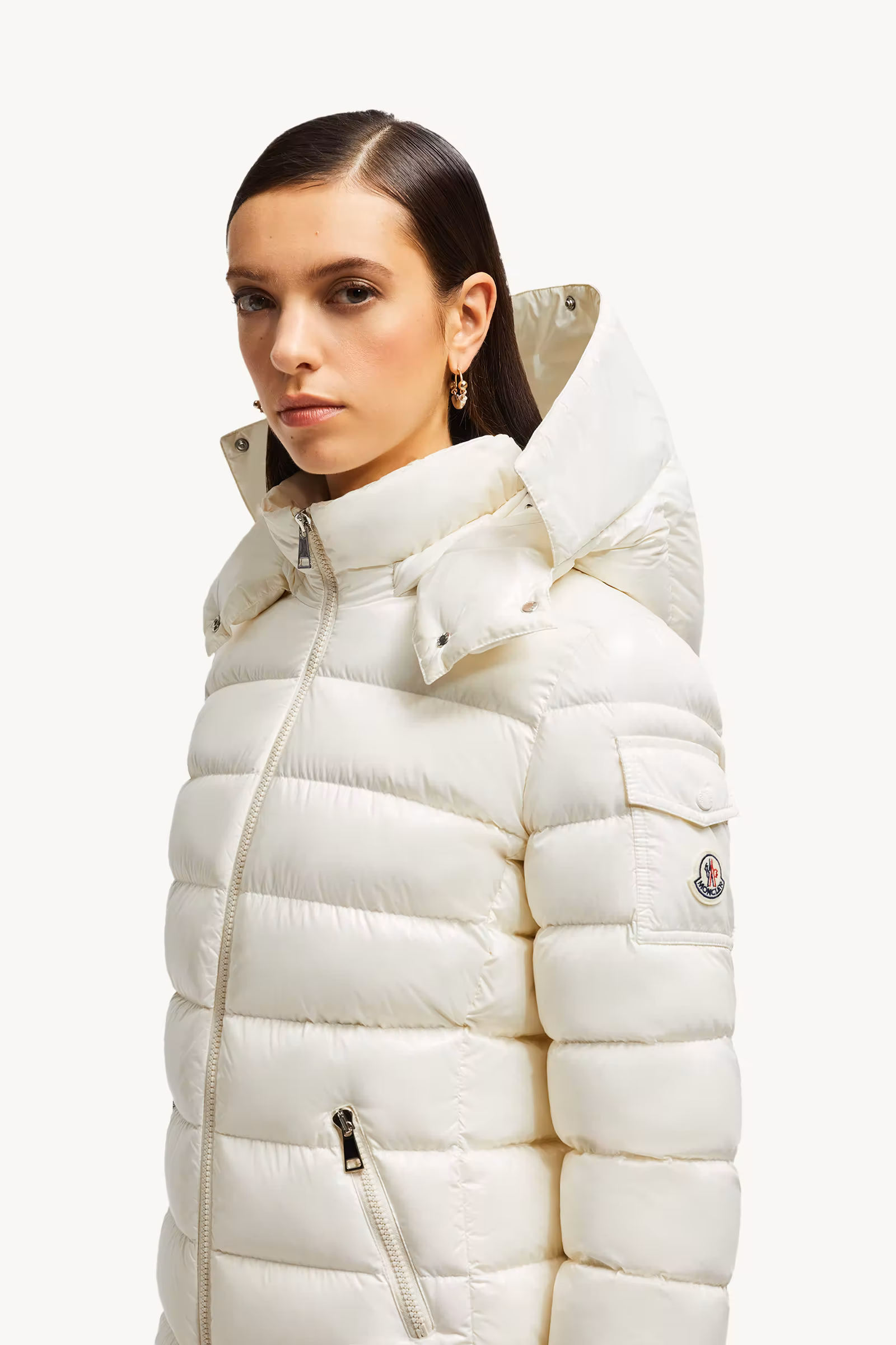 Badyf Faux Fur-Trimmed Hooded Short Down Jacket