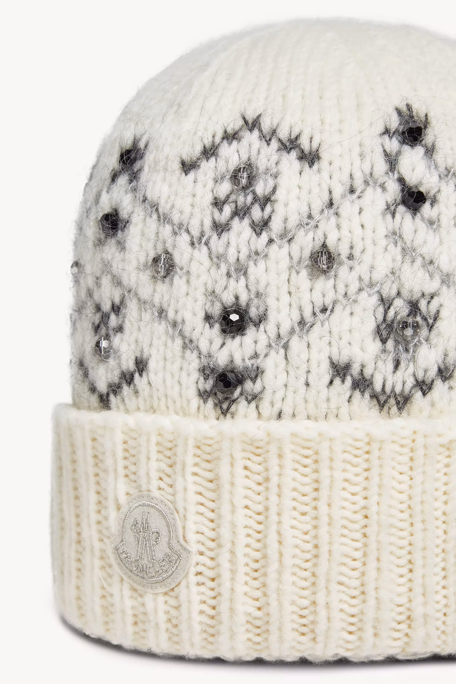 Crystal-Embroidered Alpaca Blend Beanie