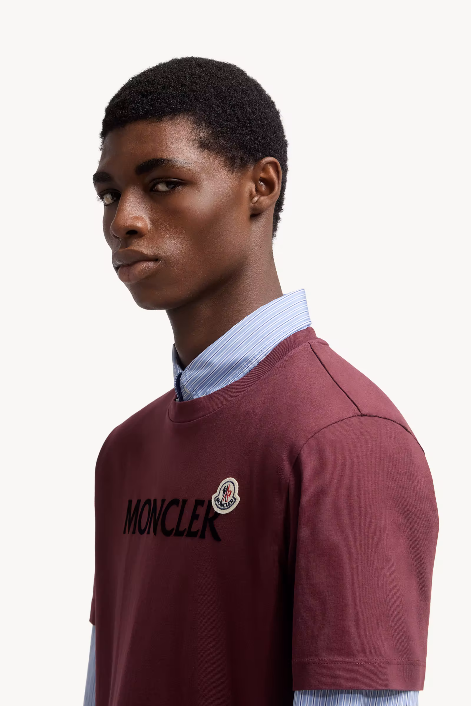 Flocked Logo Cotton T-Shirt