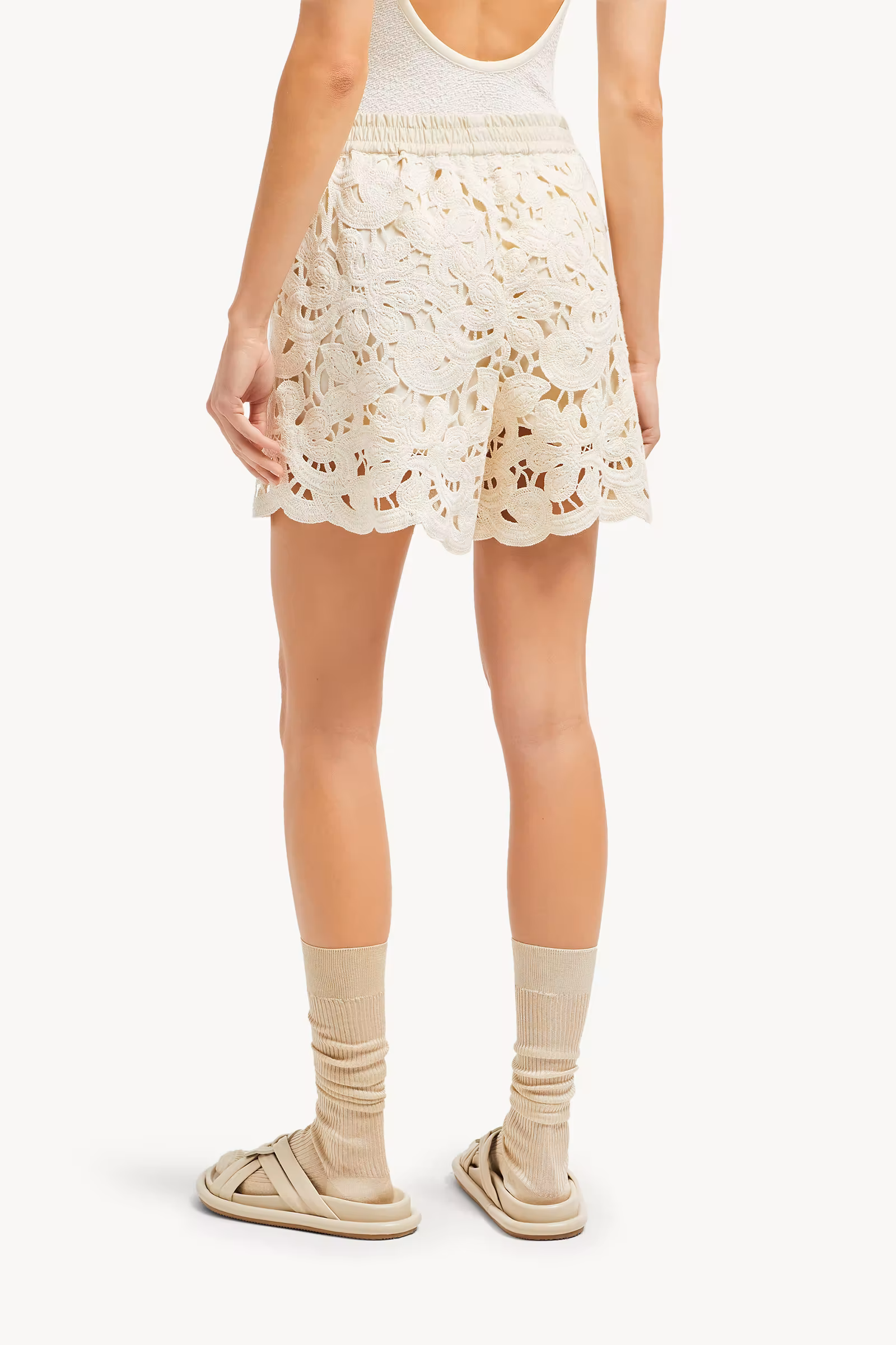 Floral Macramé Shorts