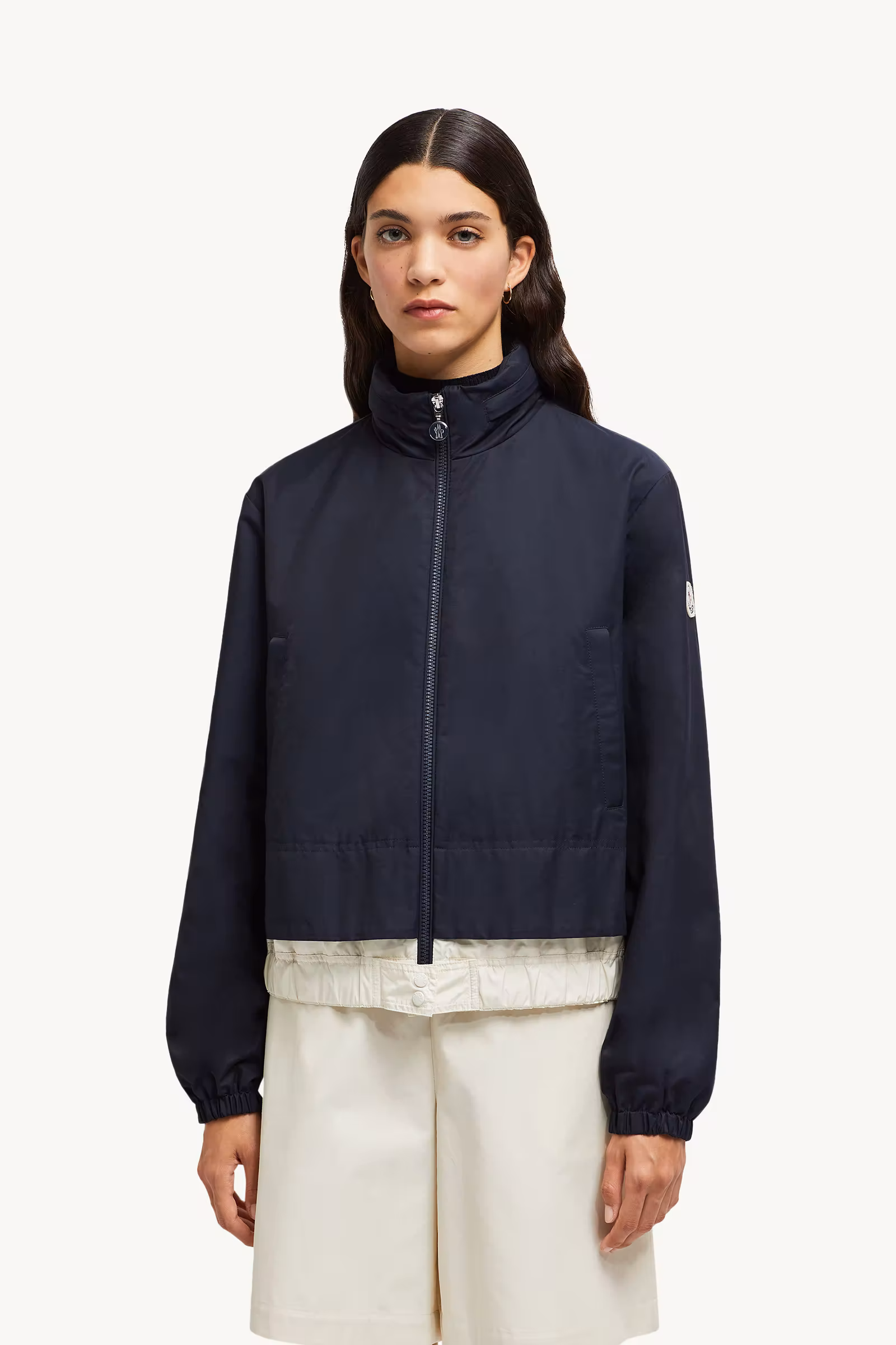 Janze Hooded Twill Short Down Jacket