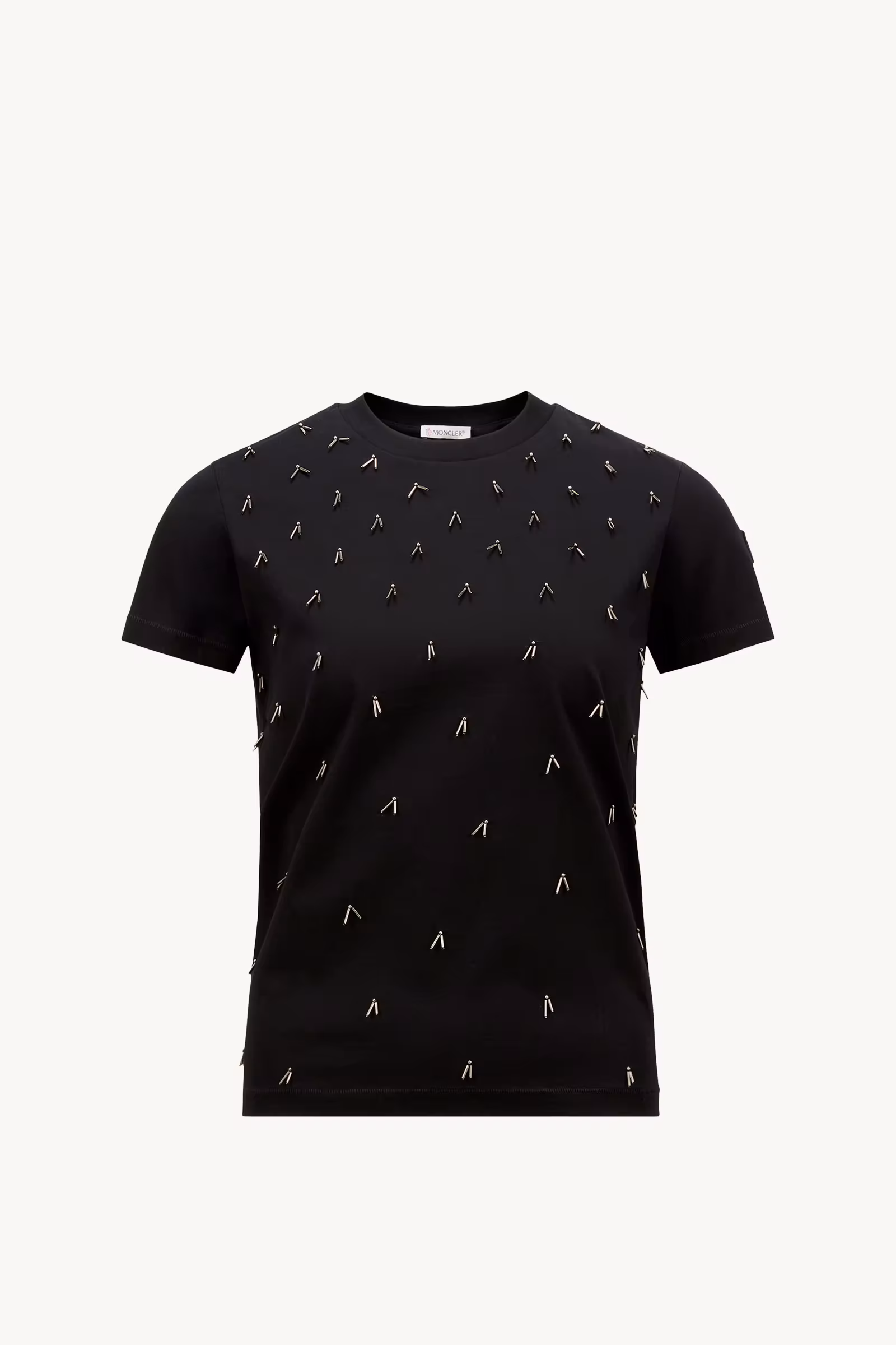 Beaded Cotton T-Shirt
