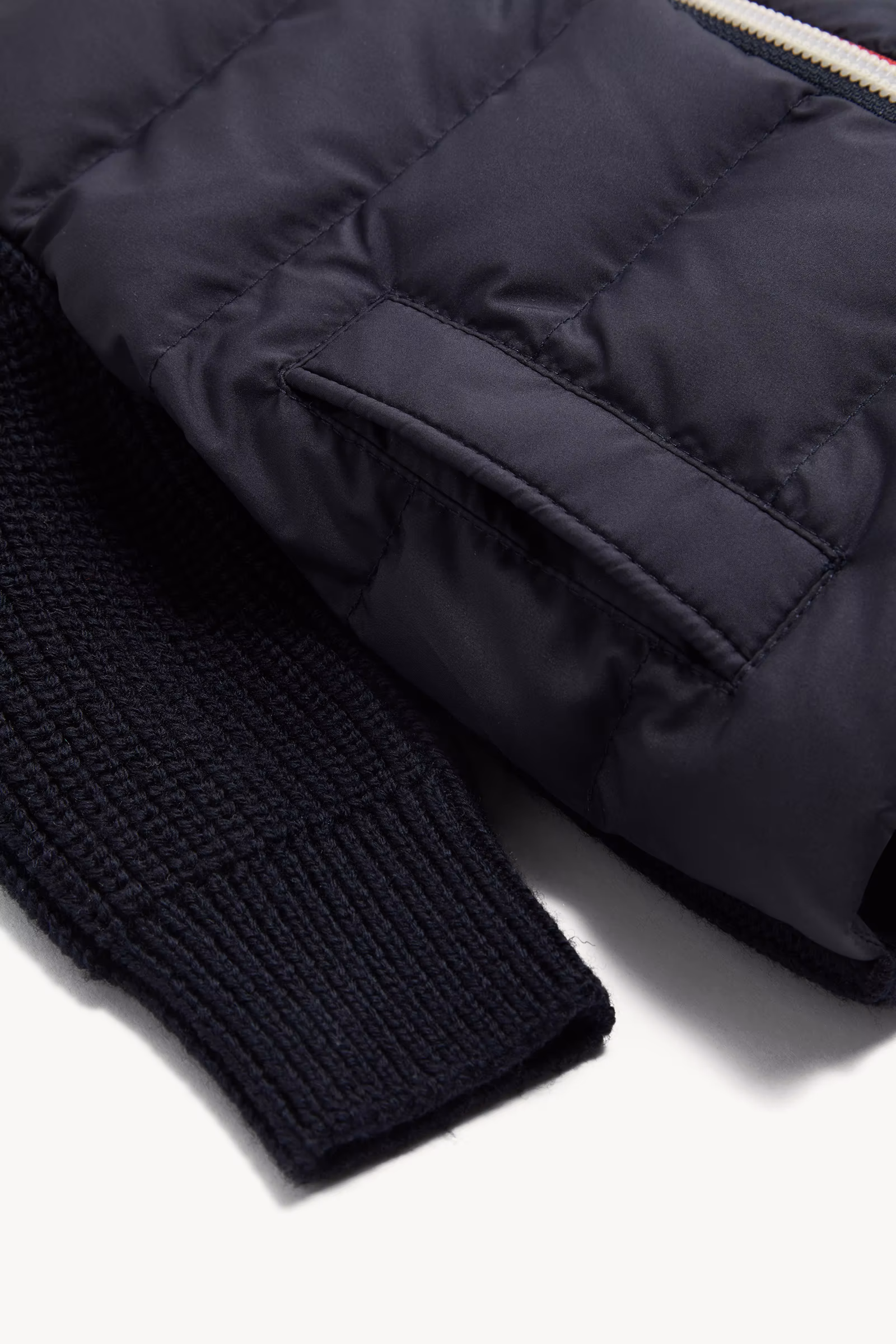 Padded Wool Zip-Up Cardigan